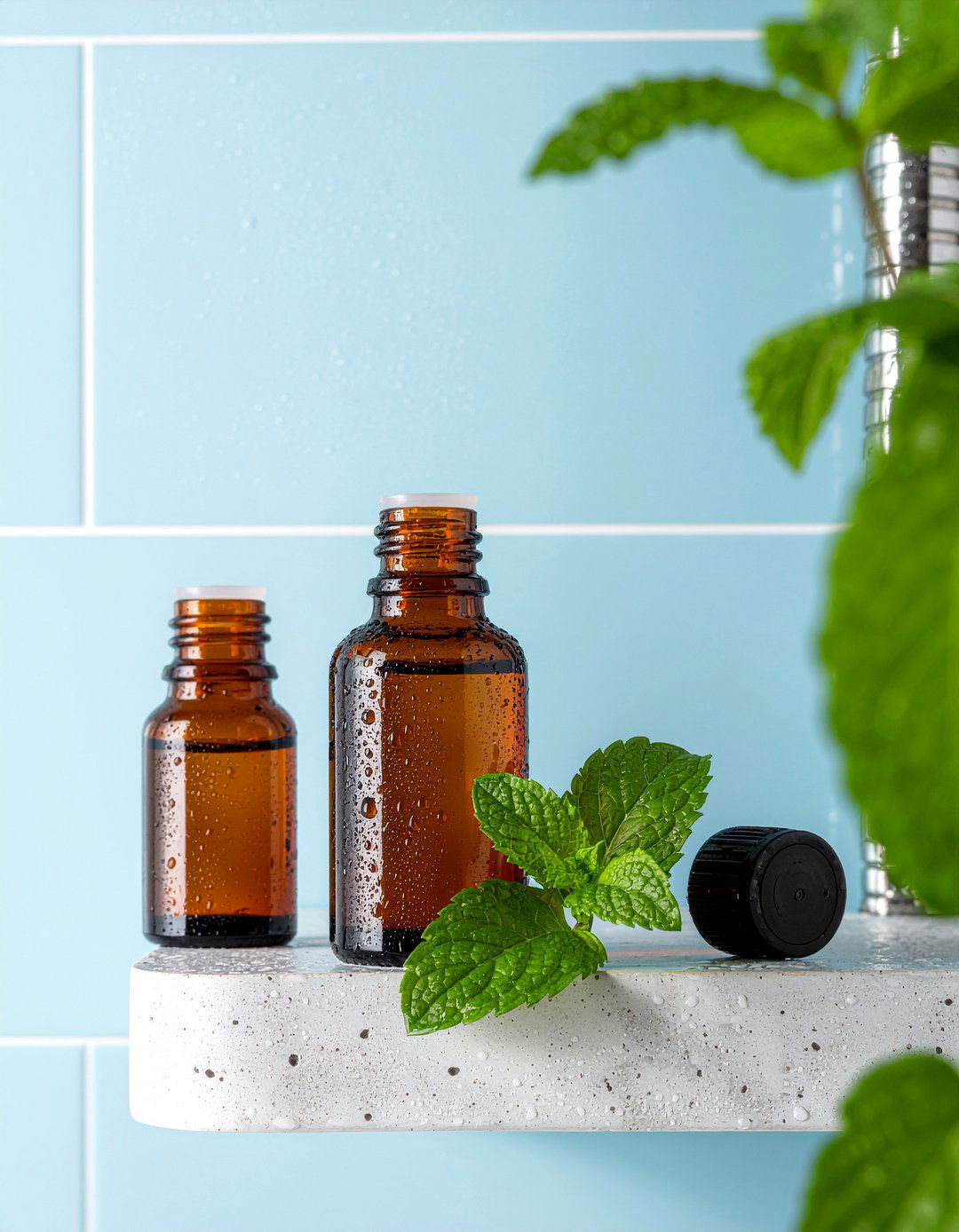 Peppermint essential oil - 30 bathroom scent ideas