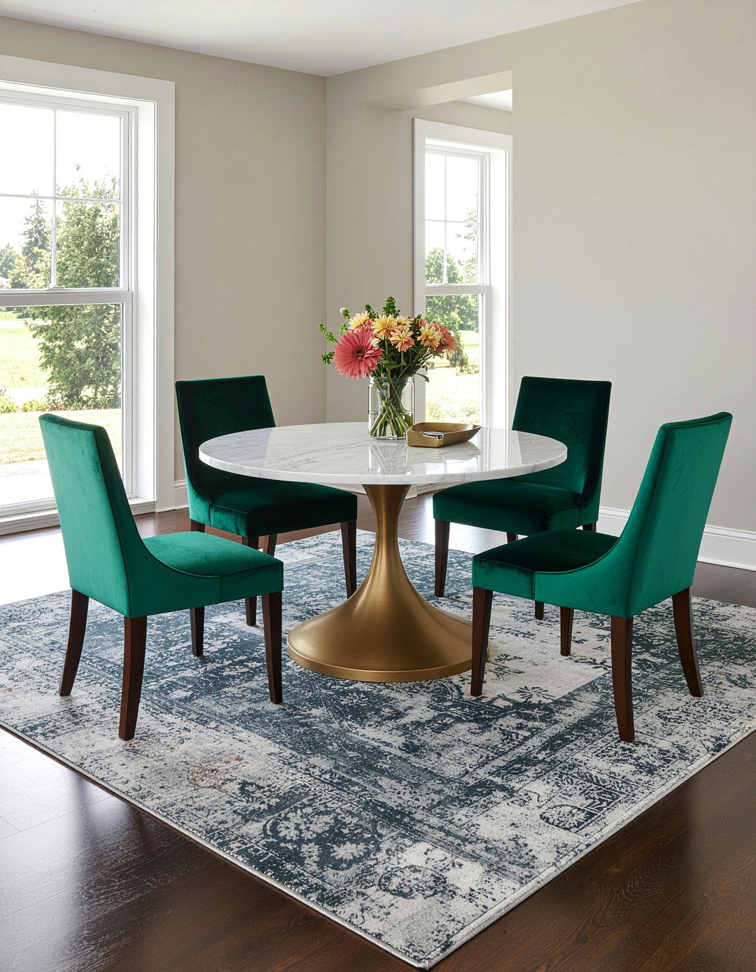 Performance Fabric Dining Chairs - 30 dog-friendly dining room ideas