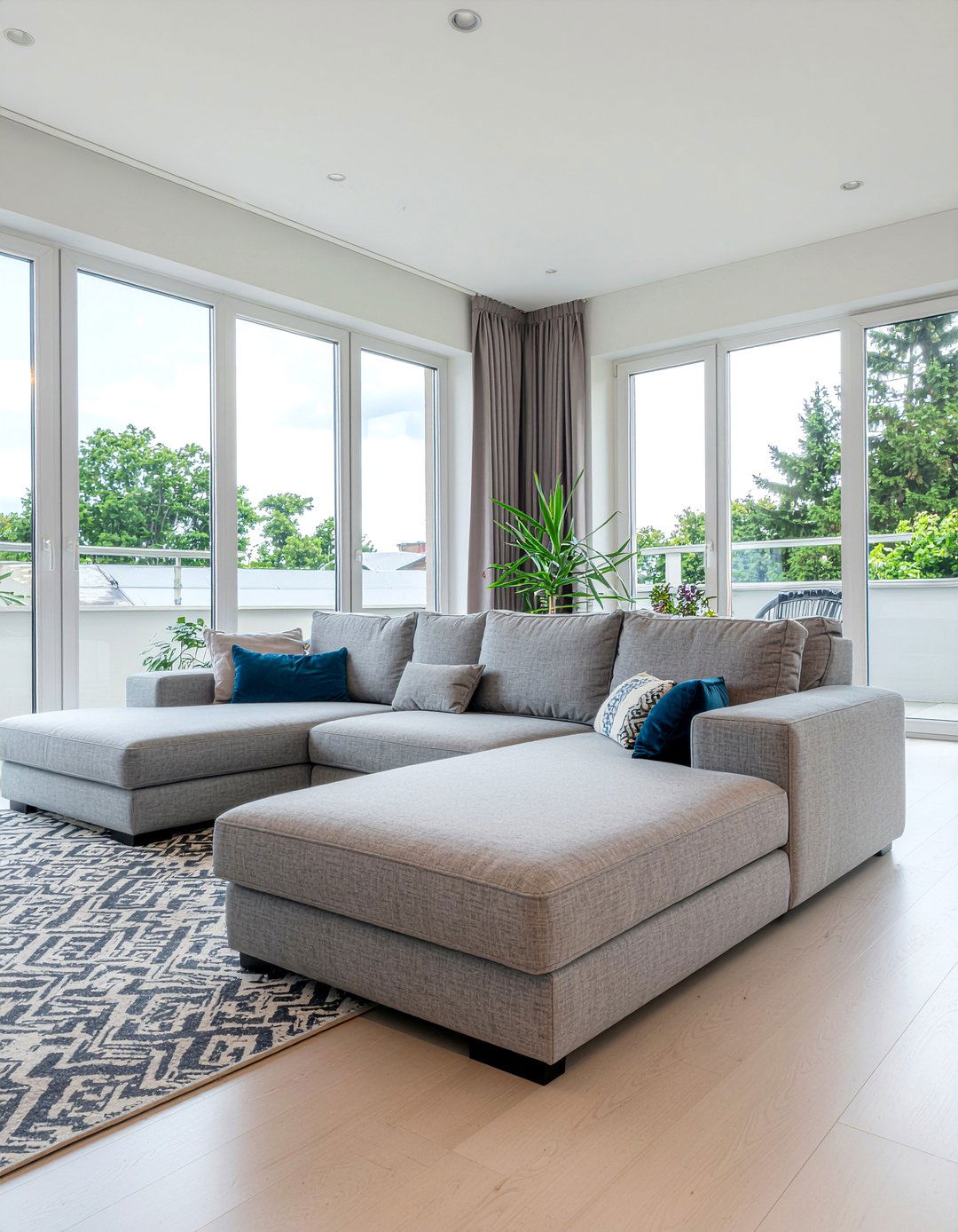 Performance fabric sofas for families - 30 kid friendly living room ideas