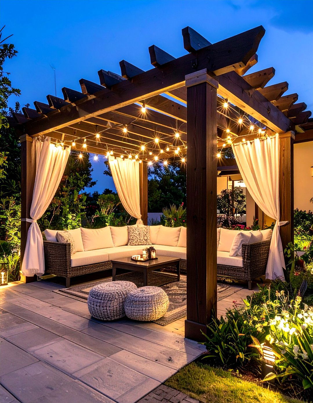 Pergola Overhead Light - 30 string light ideas