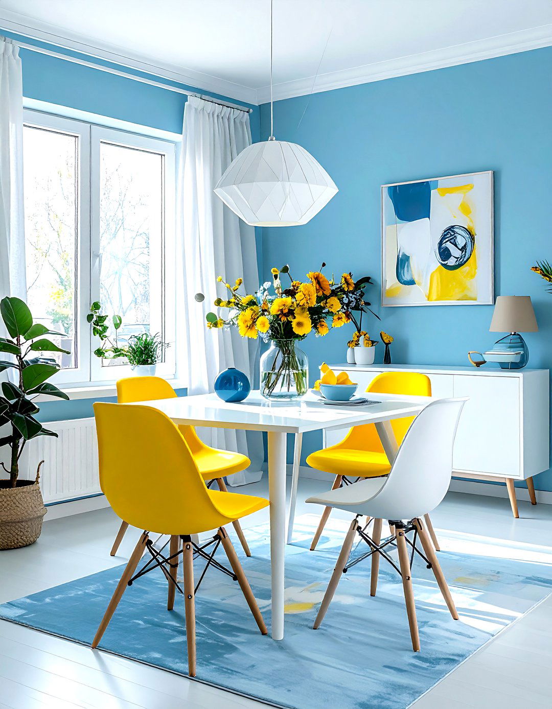 Periwinkle Blue Dining Room - 30 light blue dining room ideas