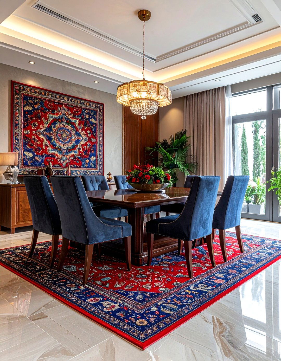 Persian Rug Dining - 30 regal dining room ideas