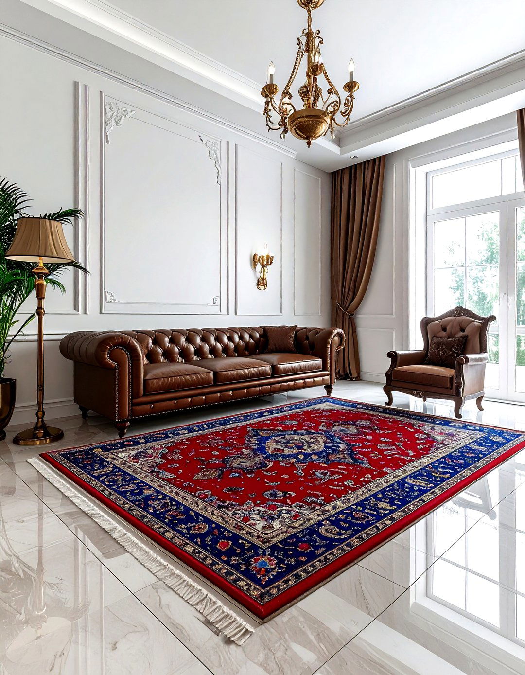 Persian rug living room - 30 living room rug ideas