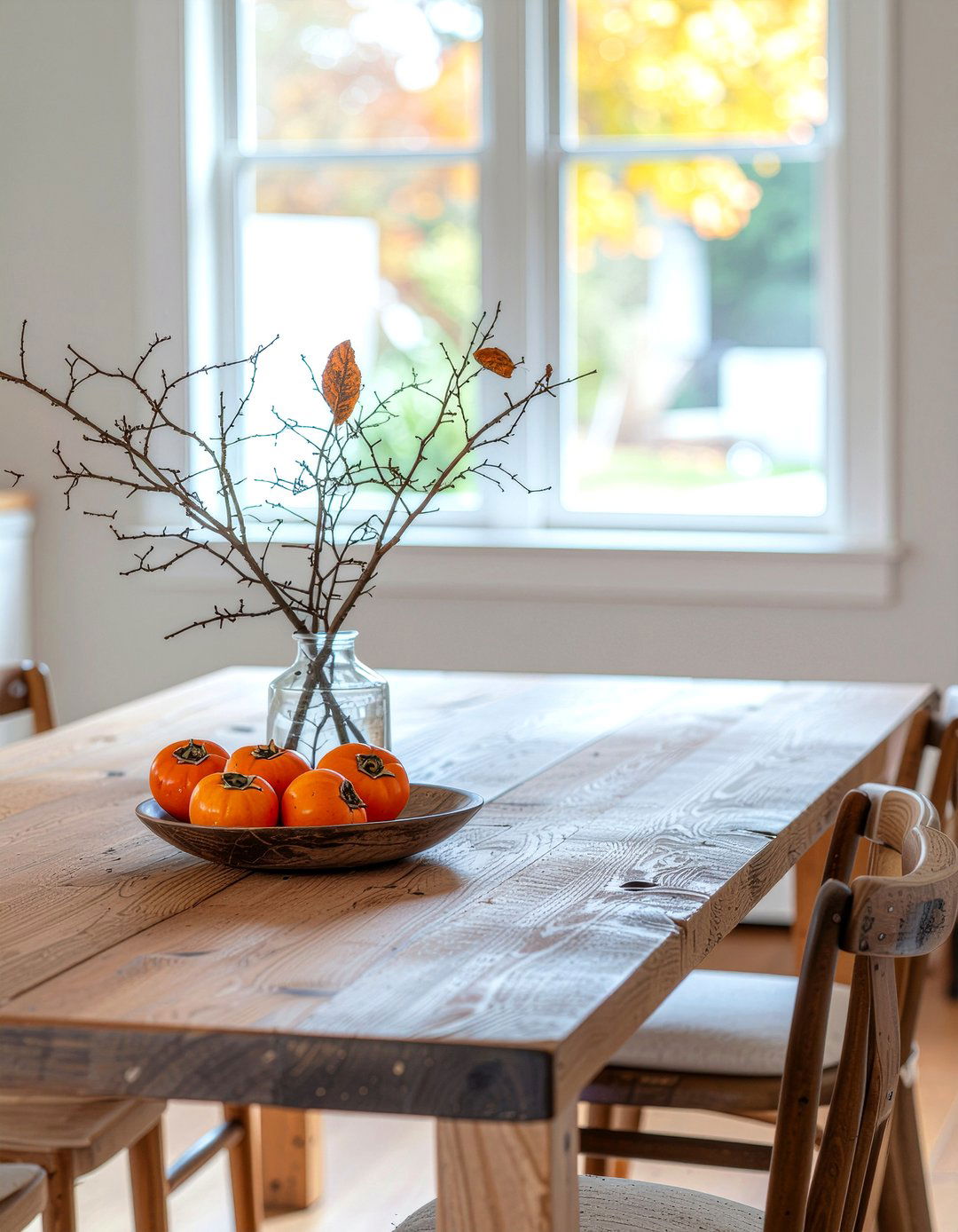 Persimmon Autumn Decor - 30 fruit centerpiece dining ideas