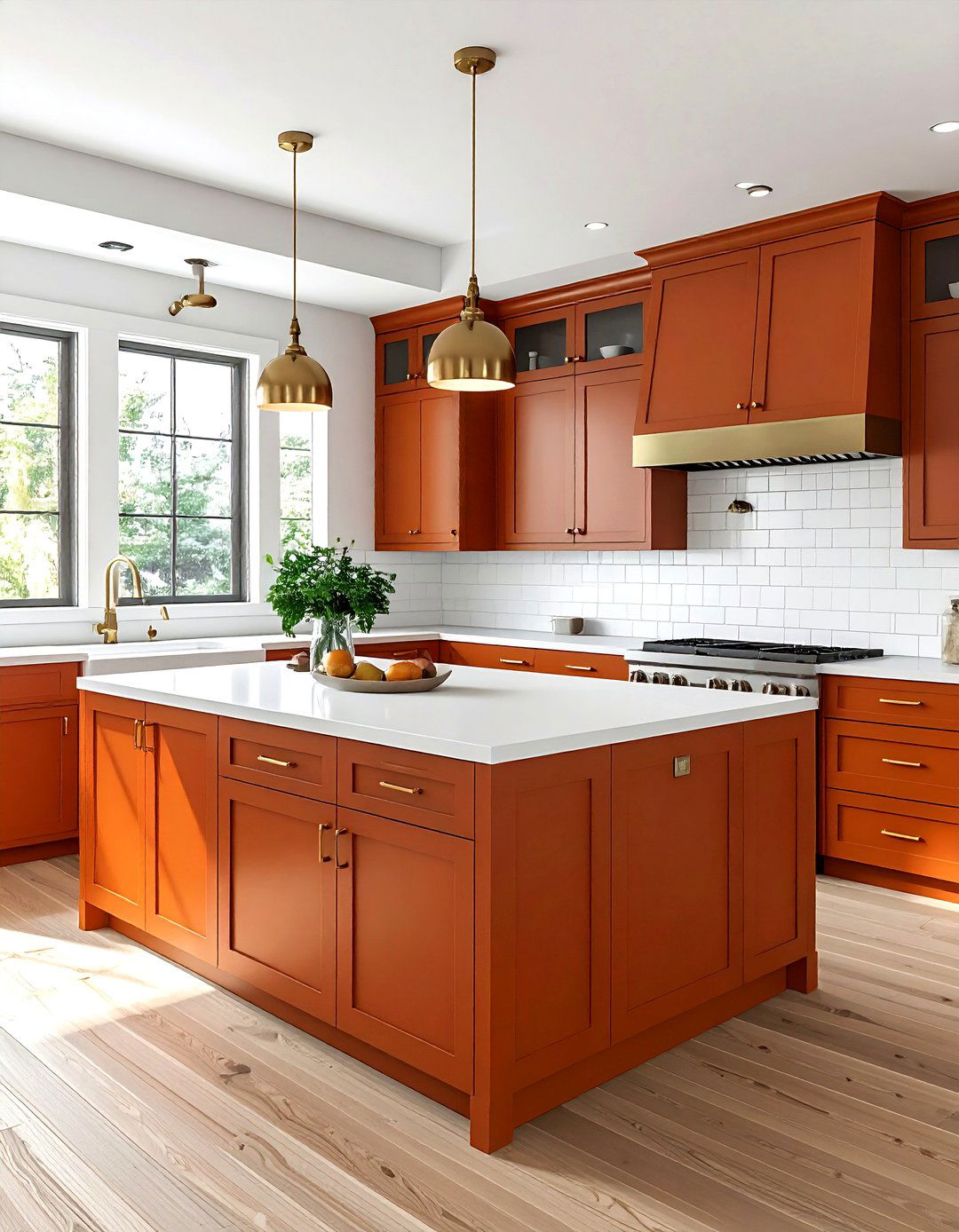 Persimmon Kitchen Cabinets - 30 orange decor ideas