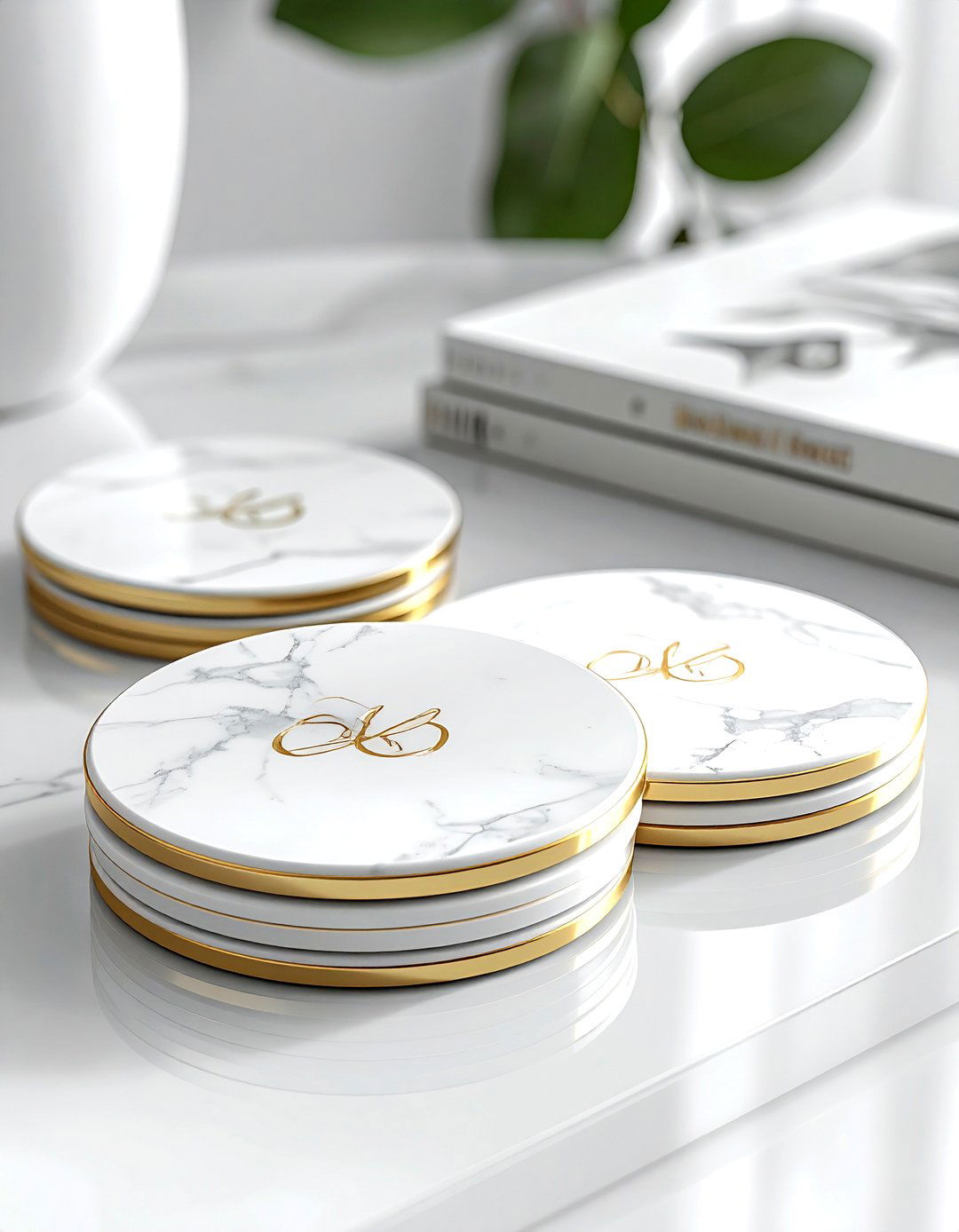 Personalized Coaster Set - 30 monogrammed decor ideas