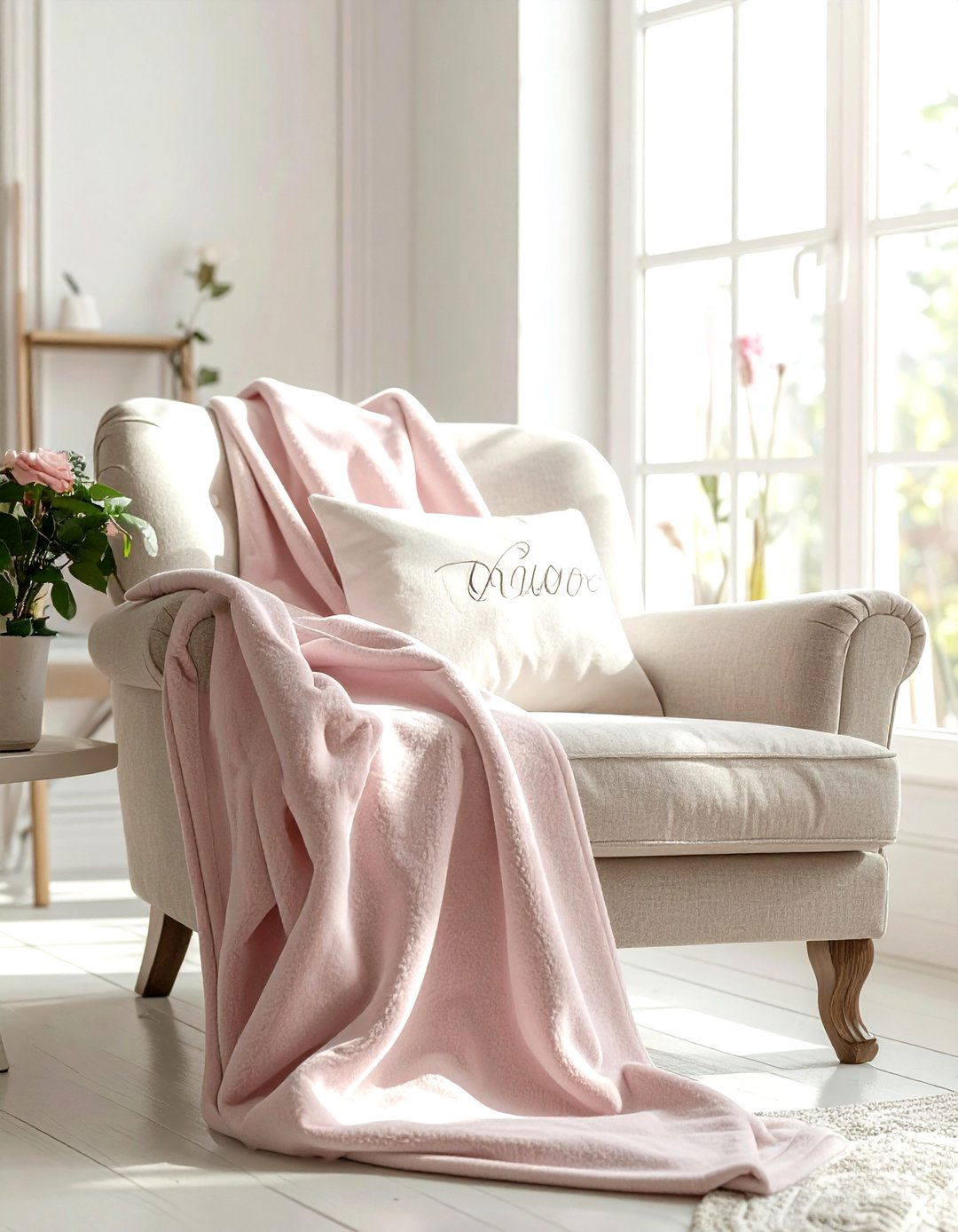 Personalized Fleece Blanket - 30 monogrammed decor ideas