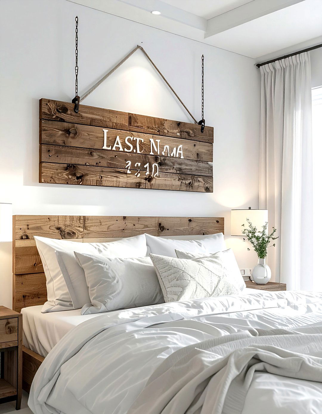 Personalized Name Sign - 30 newlywed decor ideas