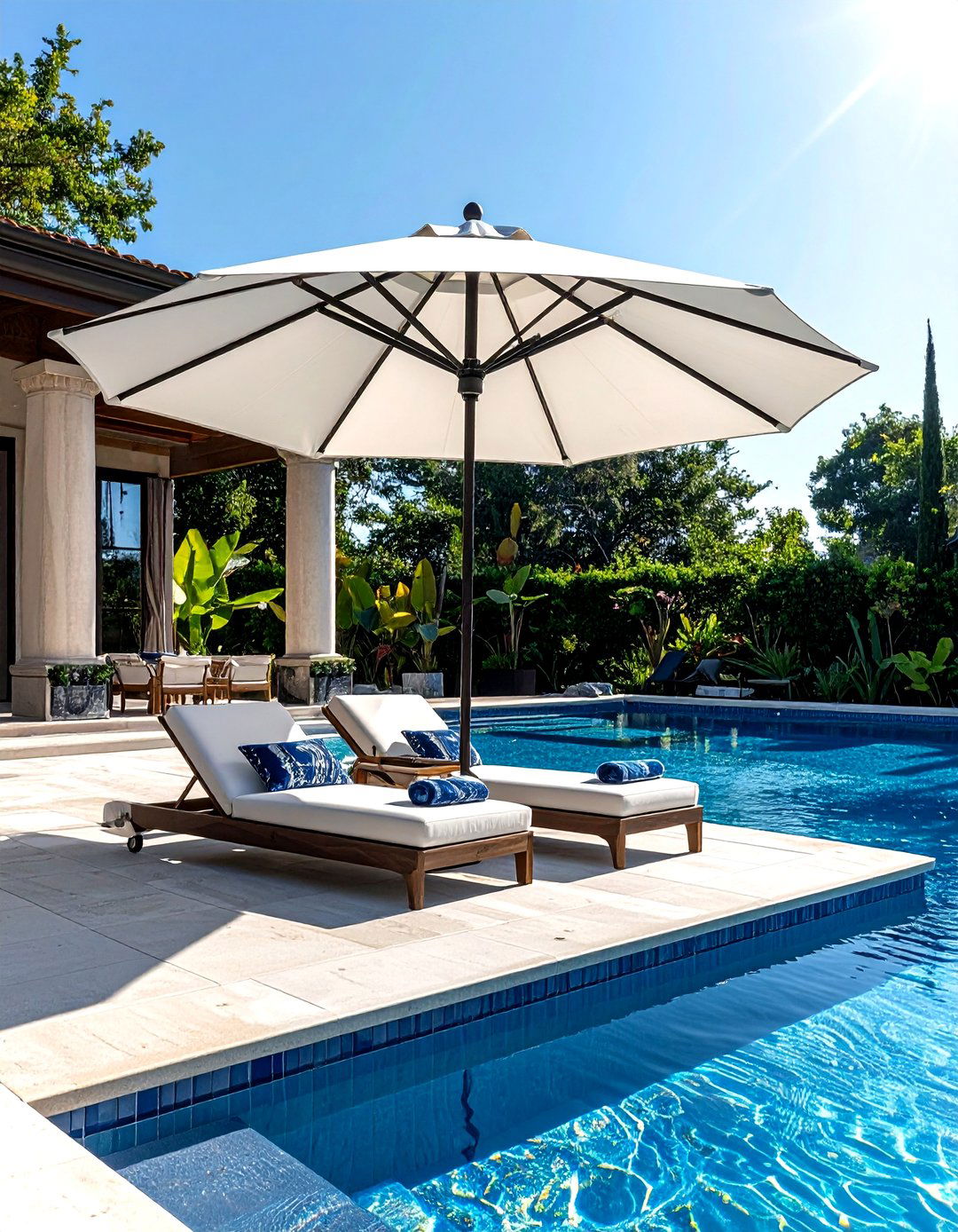 Personalized Patio Umbrella - 30 monogrammed decor ideas