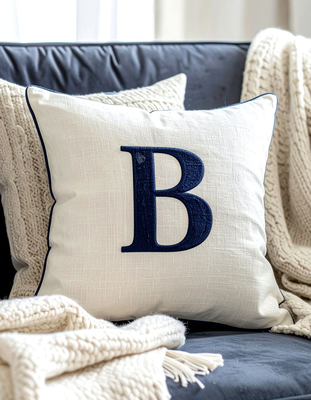Personalized Throw Pillow - 30 monogrammed decor ideas