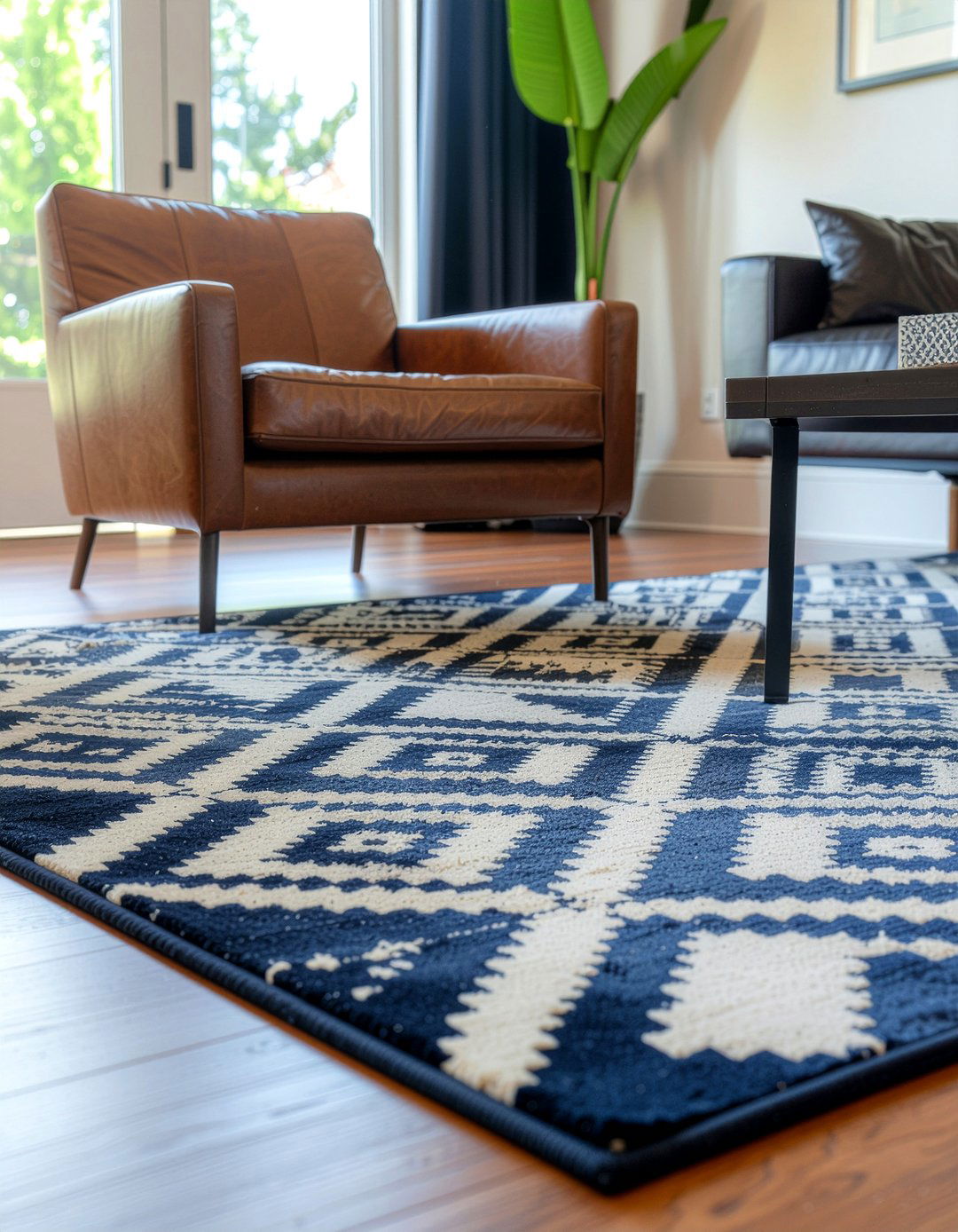 Pet Friendly Rug - 30 dog living room ideas