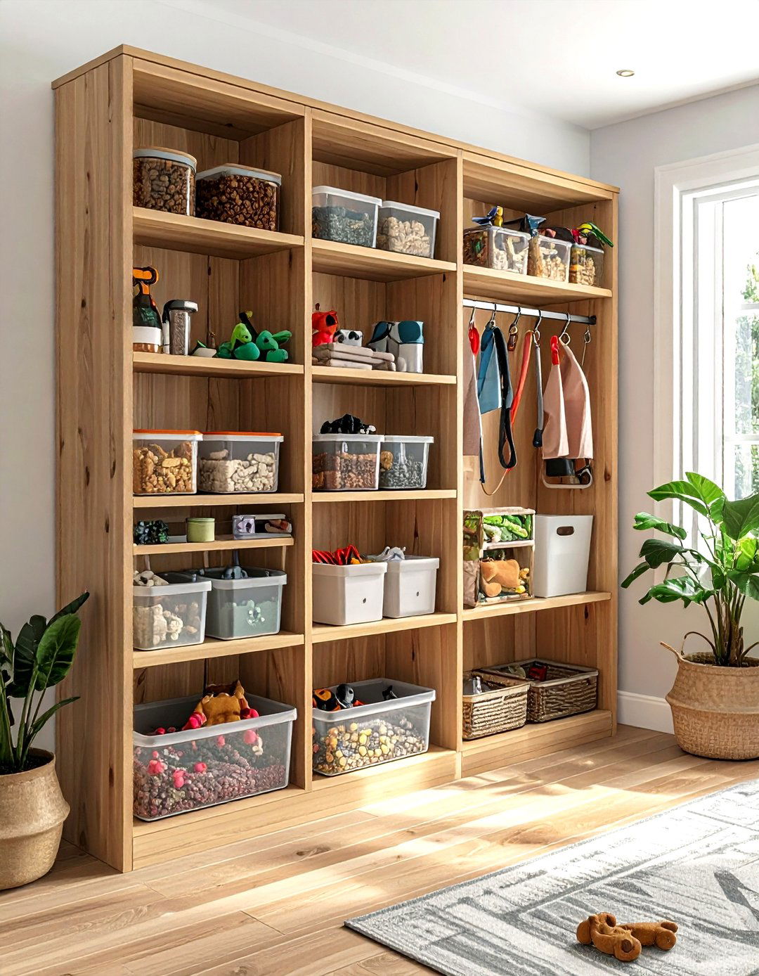 Pet Supply Storage Center - 30 living room closet organization