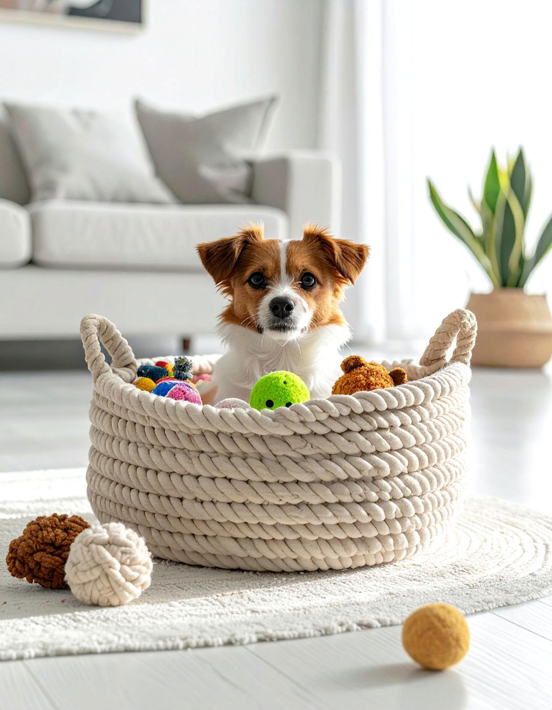 Pet Toy Basket - 30 decorative basket ideas