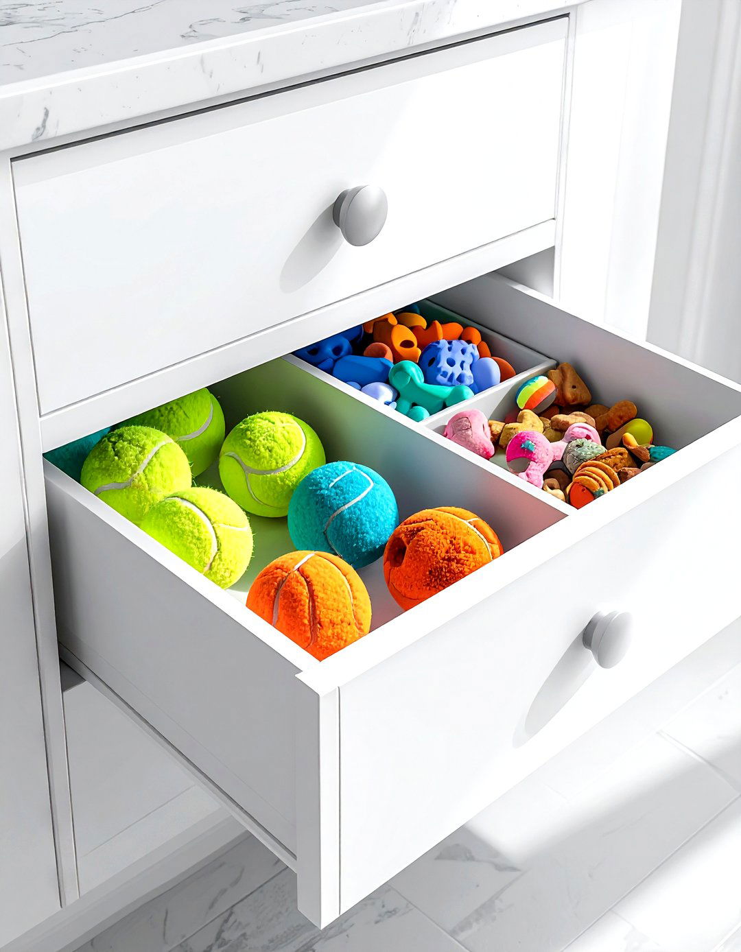 Pet Toy Drawer Organizer - 30 living room drawer organization ideas