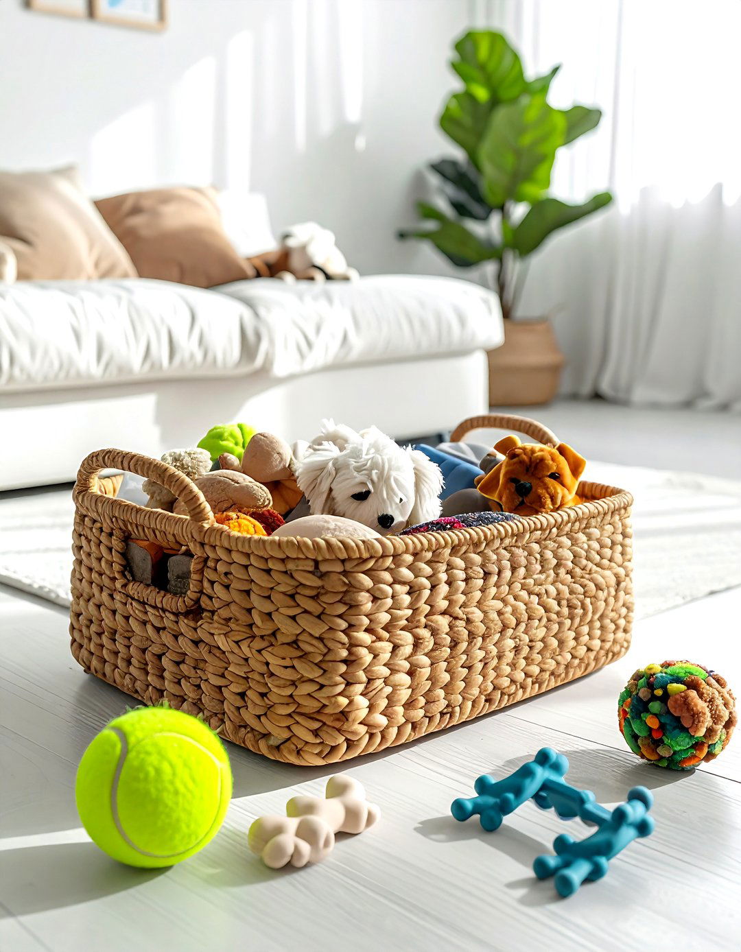 Pet Toy Organization - 30 rattan basket ideas