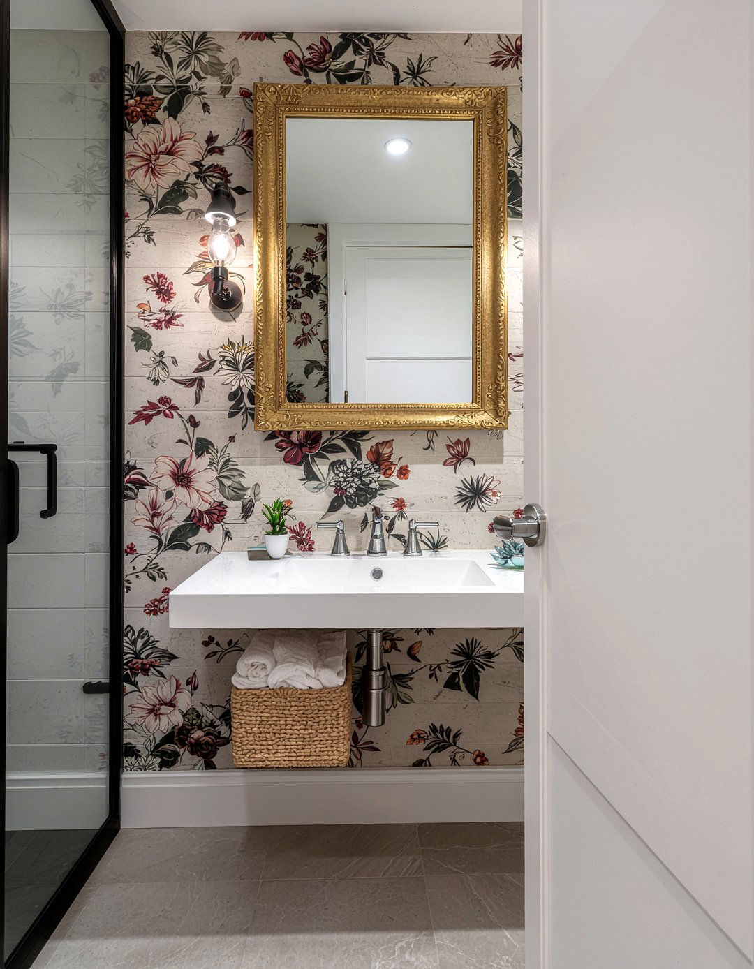 Pewter and gold - 30 mixed metal bathroom ideas