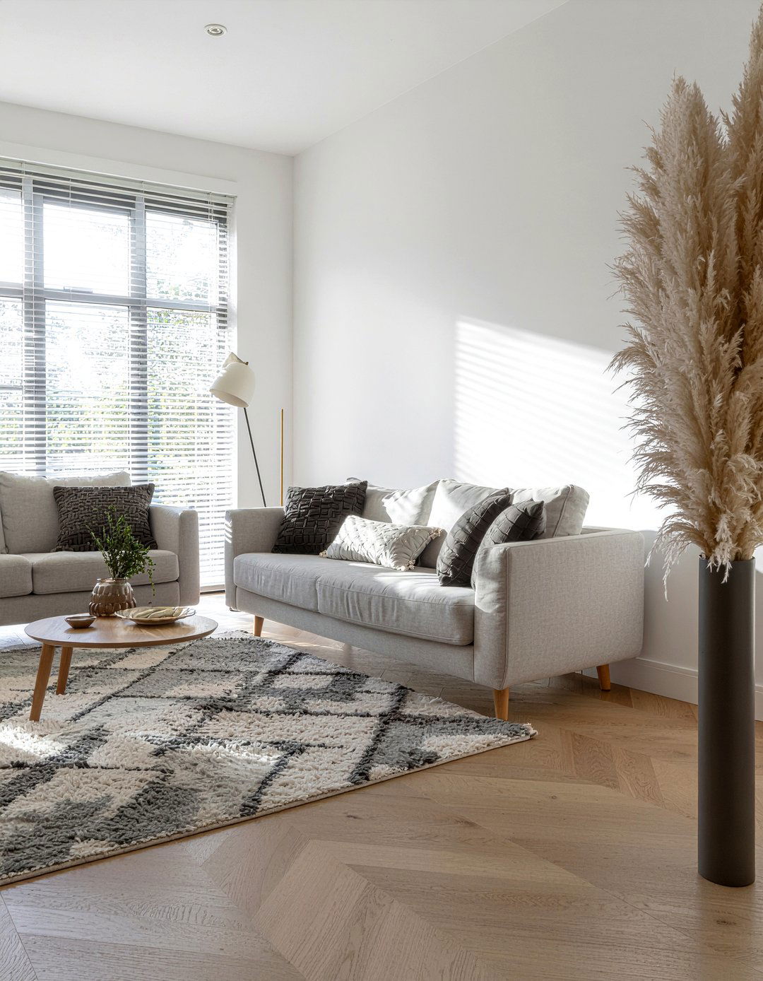 Phalaris Grass Textured Vase - 30 living room dried flowers