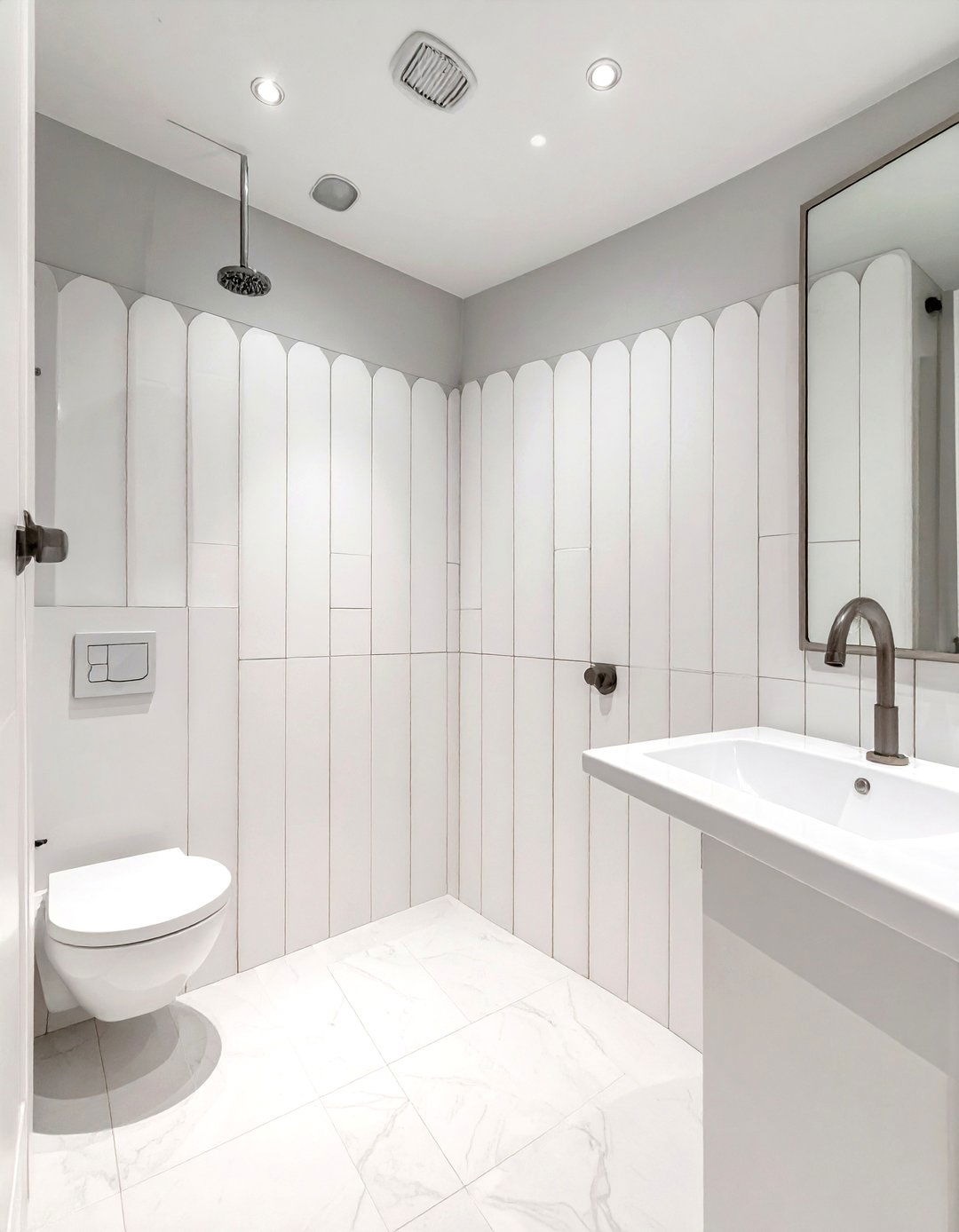 Picket tile - 30 traditional bathroom ideas