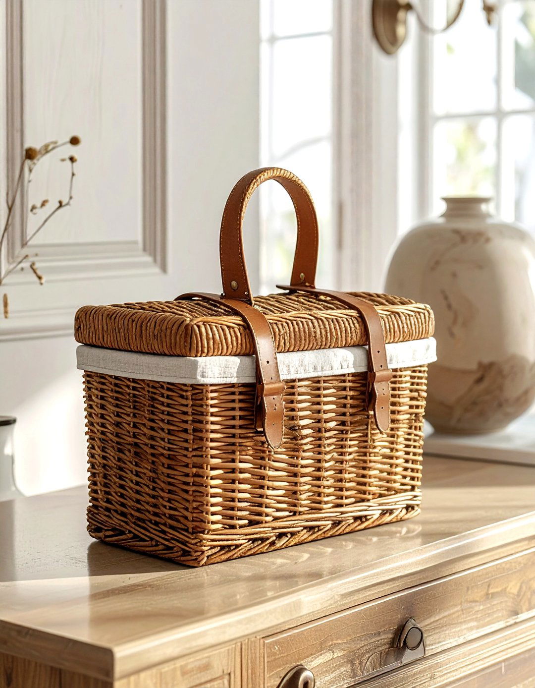 Picnic Style Basket - 30 woven basket ideas
