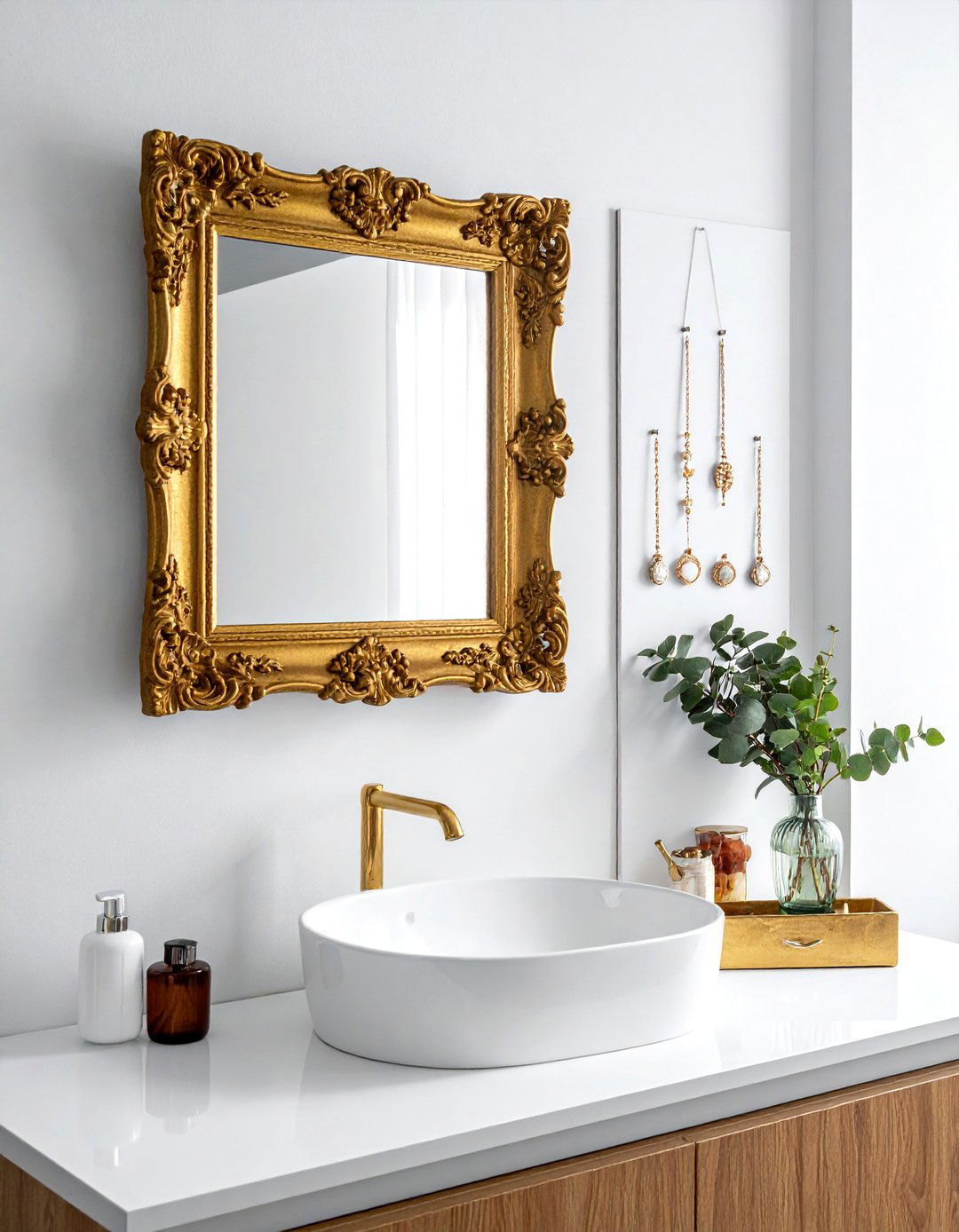 Picture Frame Jewelry Holder - 30 bathroom upcycled ideas