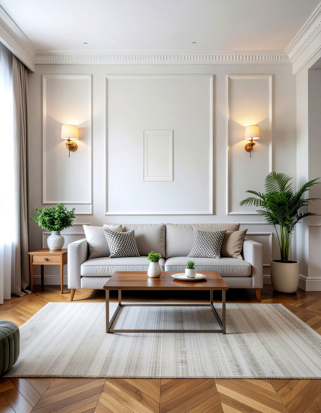 Picture Frame Molding - 30 living room trim work ideas