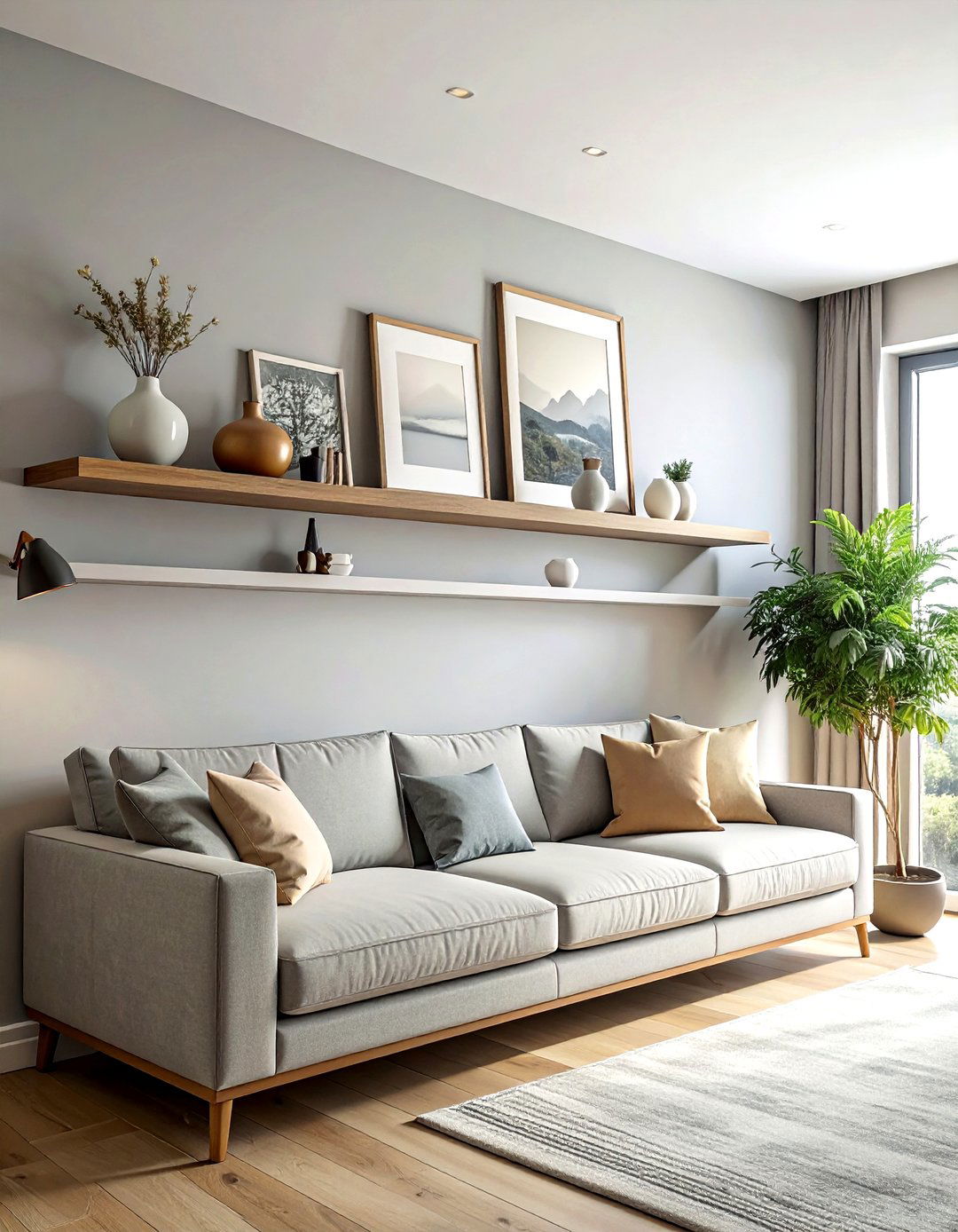 Picture Ledge Above Sofa - 30 living room ledge shelves