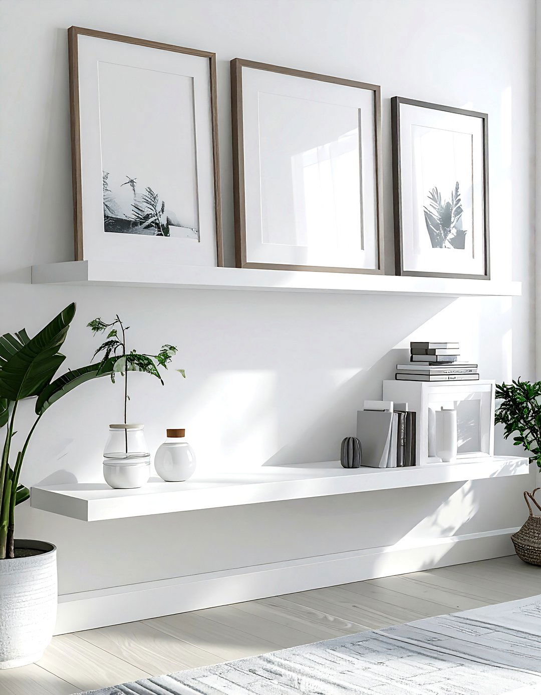 Picture Ledge Display - 30 frame arrangement ideas