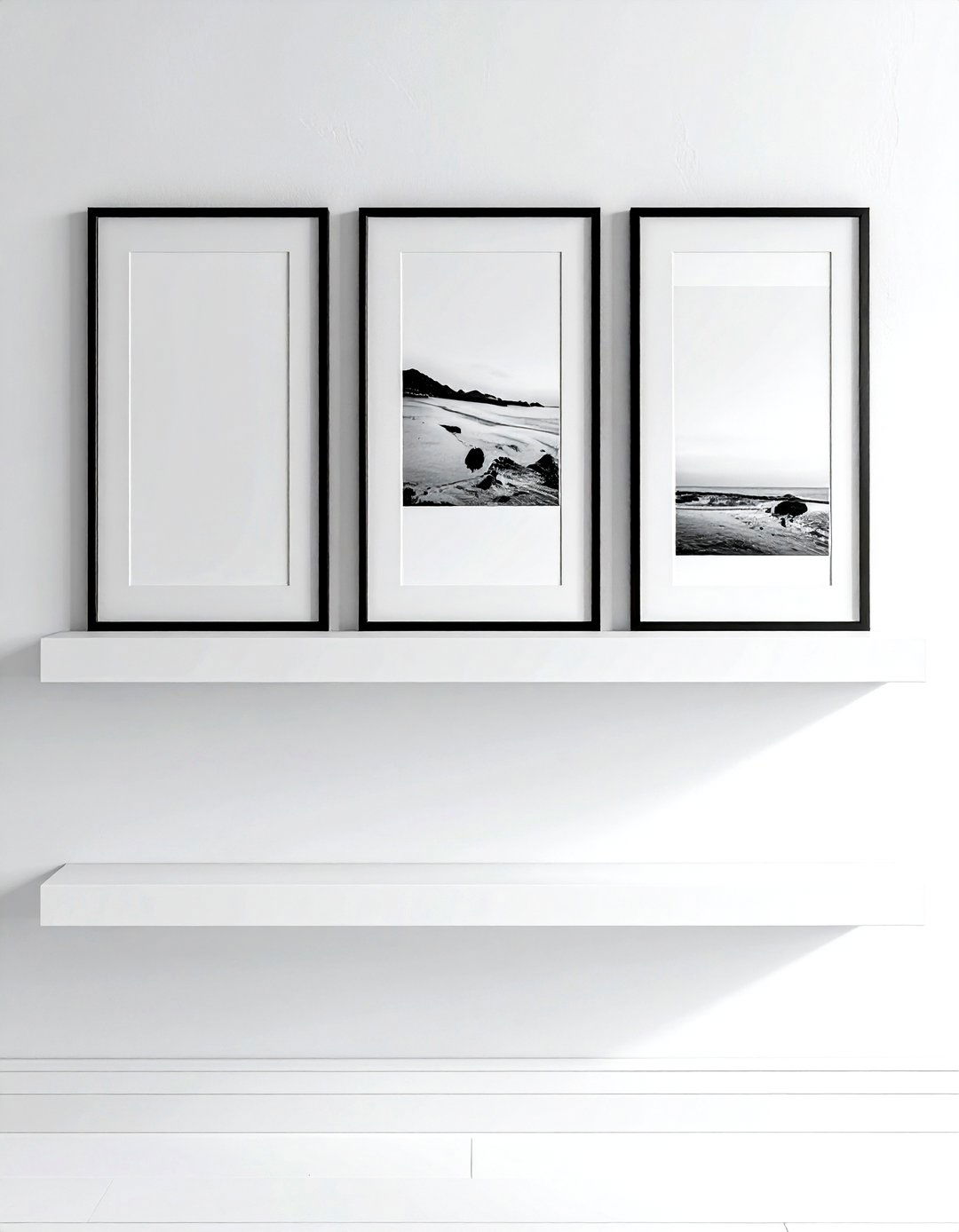 Picture Ledge Wall - 30 living room storage solutions