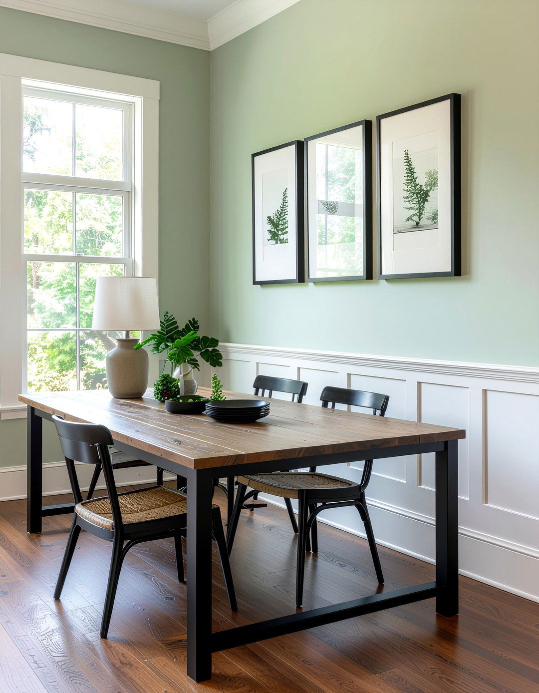 Picture Rail Above Board And Batten - 30 dining room picture rail ideas