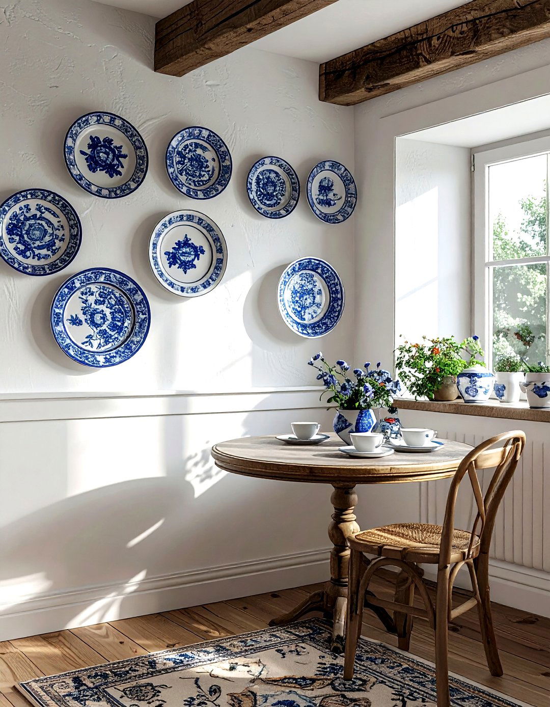 Picture Rail With Decorative Plates - 30 picture rail ideas