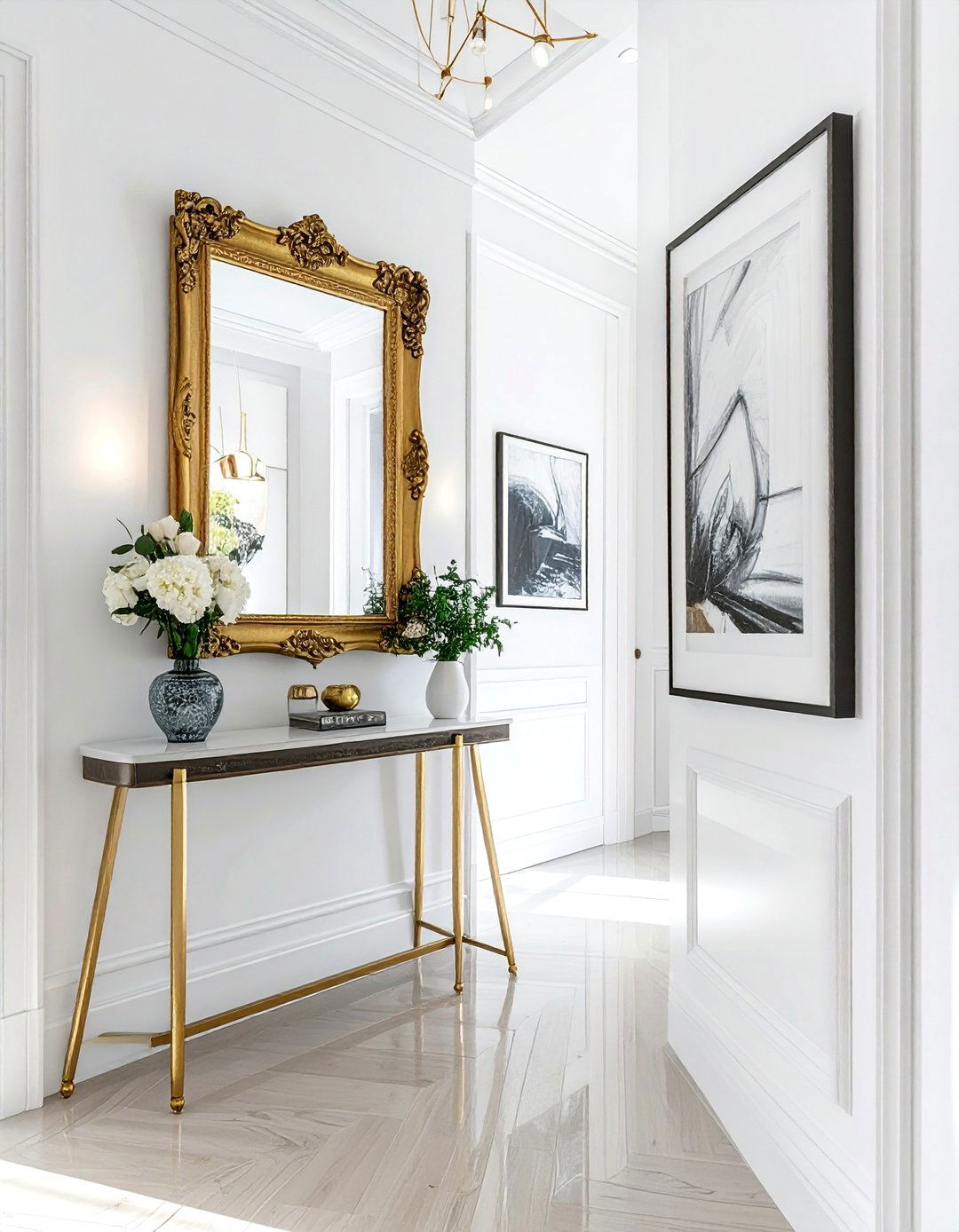 Picture Rail With Mirrors - 30 picture rail ideas