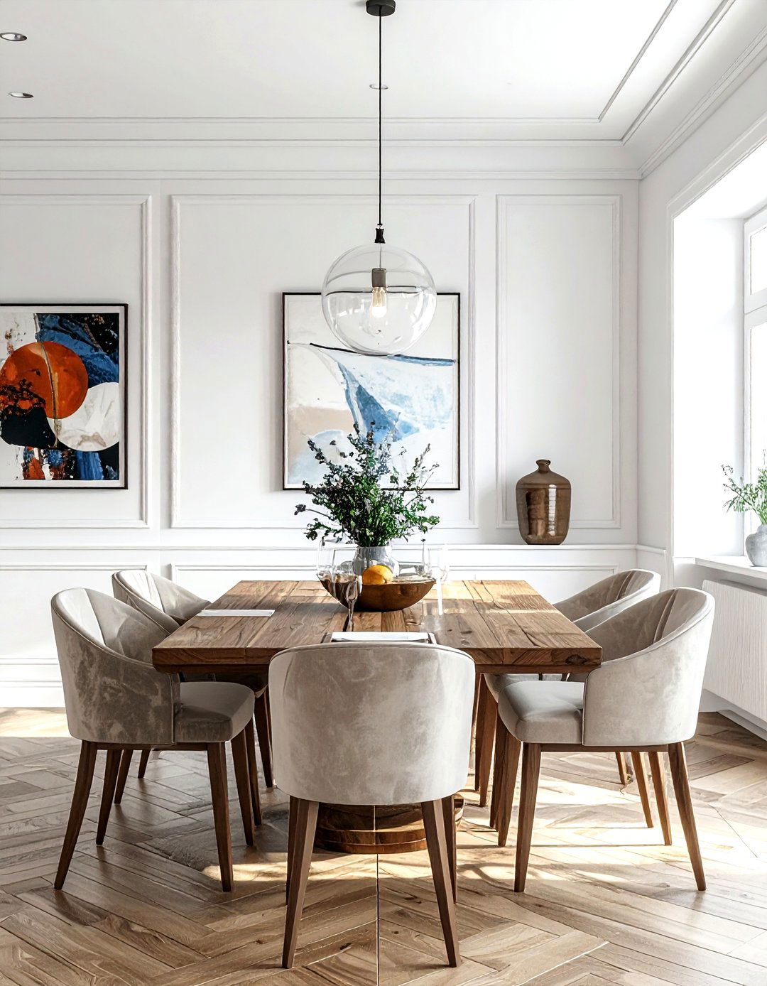 Picture frame molding - 30 kitchen wainscoting ideas