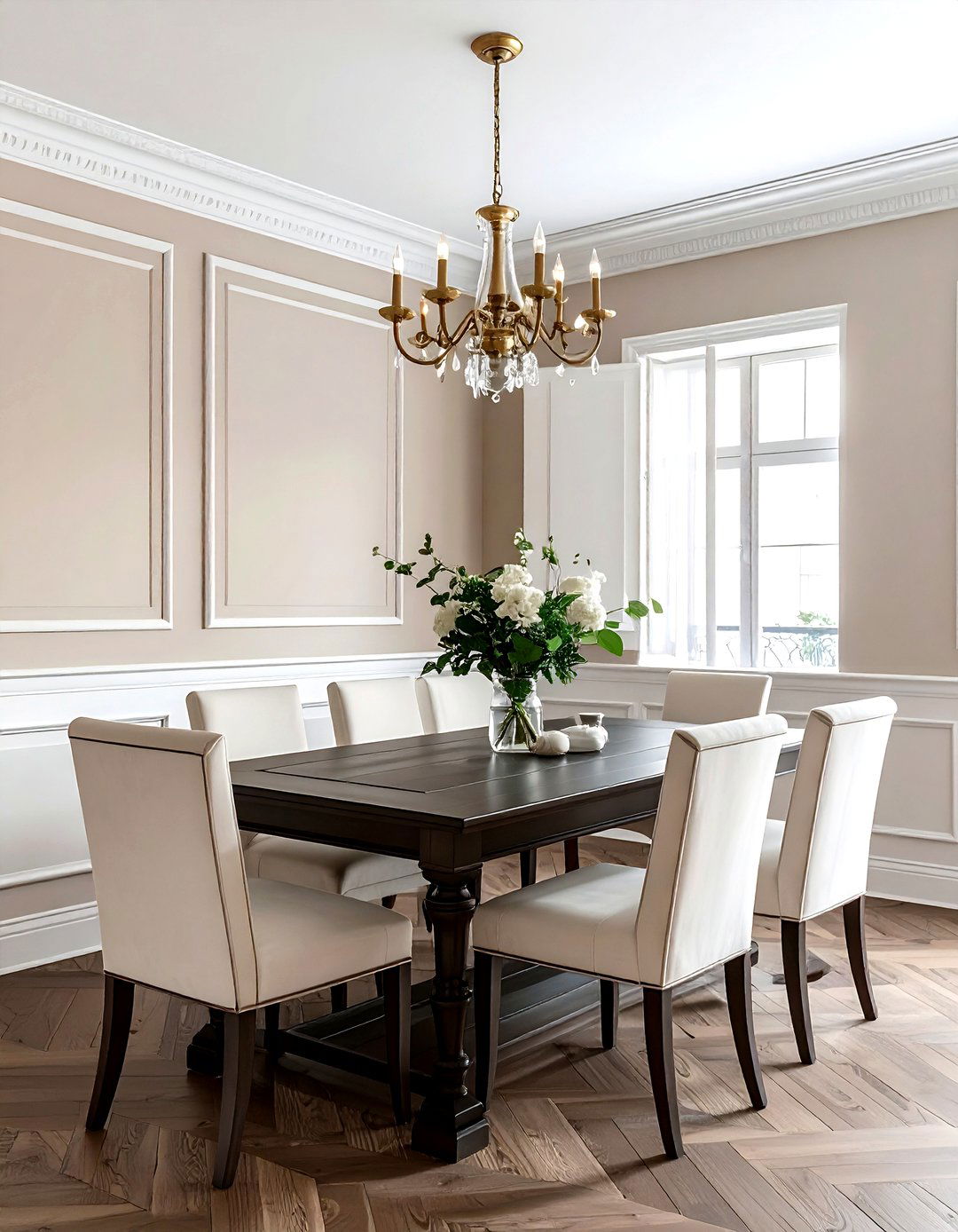 Picture frame molding - 30 weekend dining room project ideas