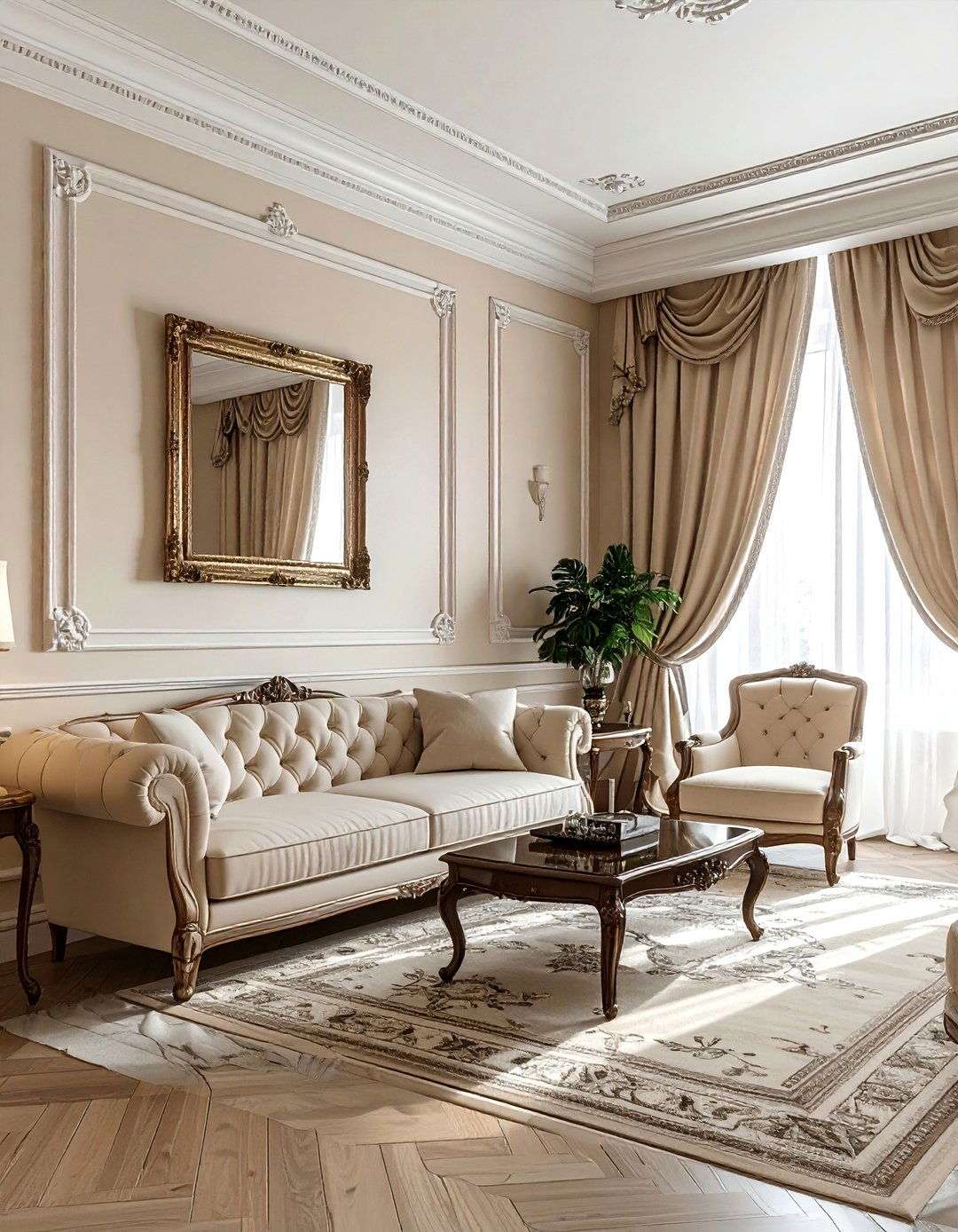 Picture frame molding with chair rail - 30 living room chair rail ideas