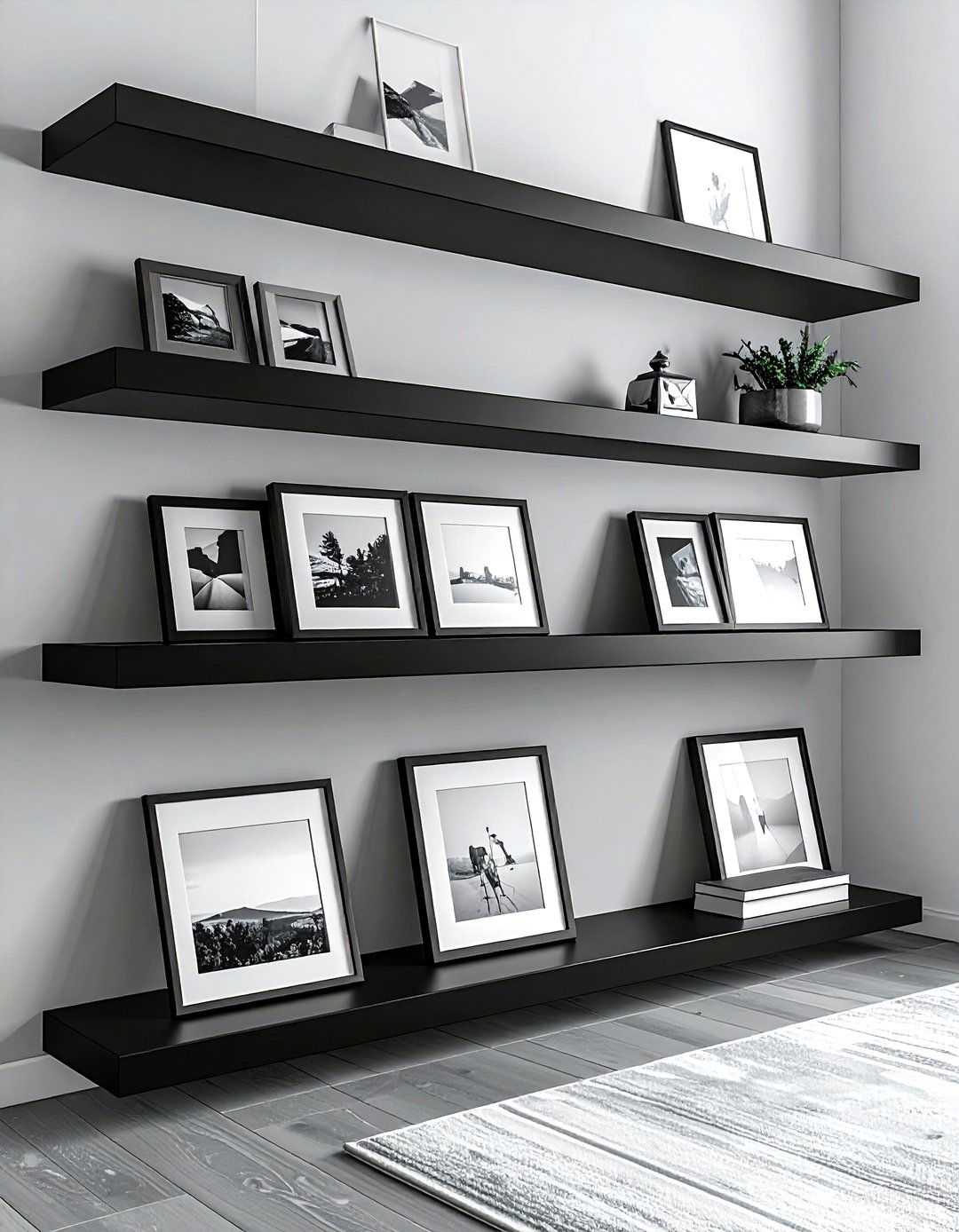 Picture ledge - 30 living room wall storage ideas