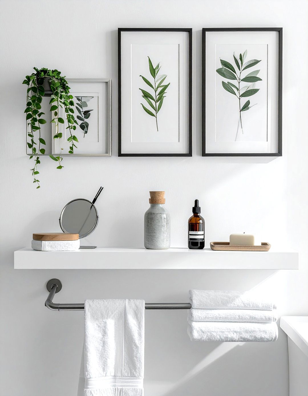 Picture ledge for bathroom - 30 bathroom wall shelving ideas