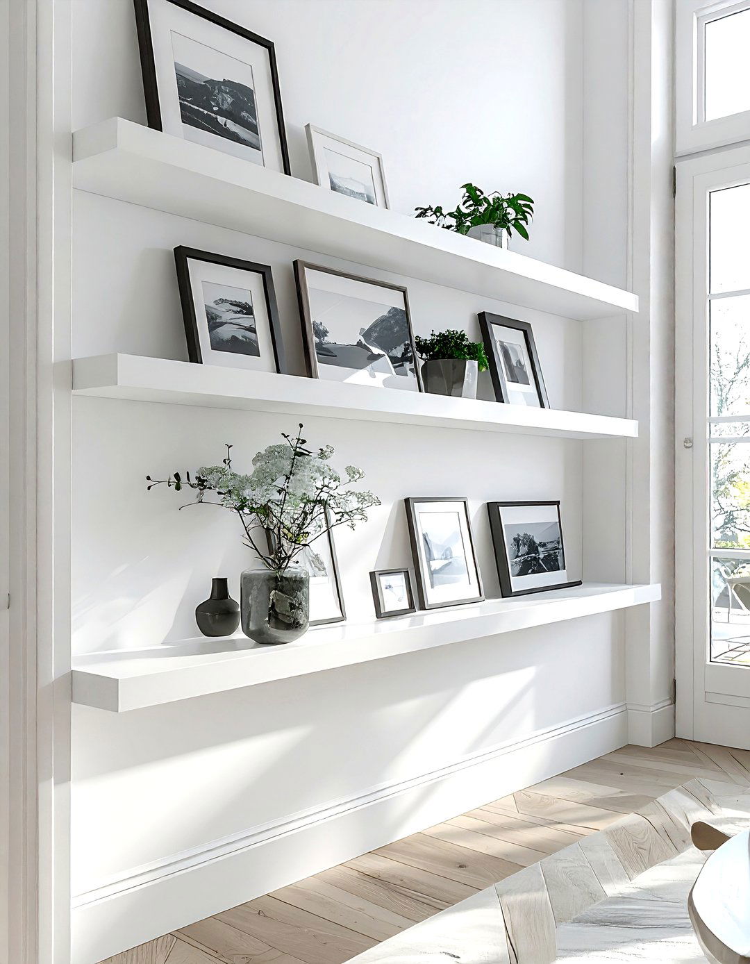 Picture ledge shelf - 30 dining room wall shelving ideas