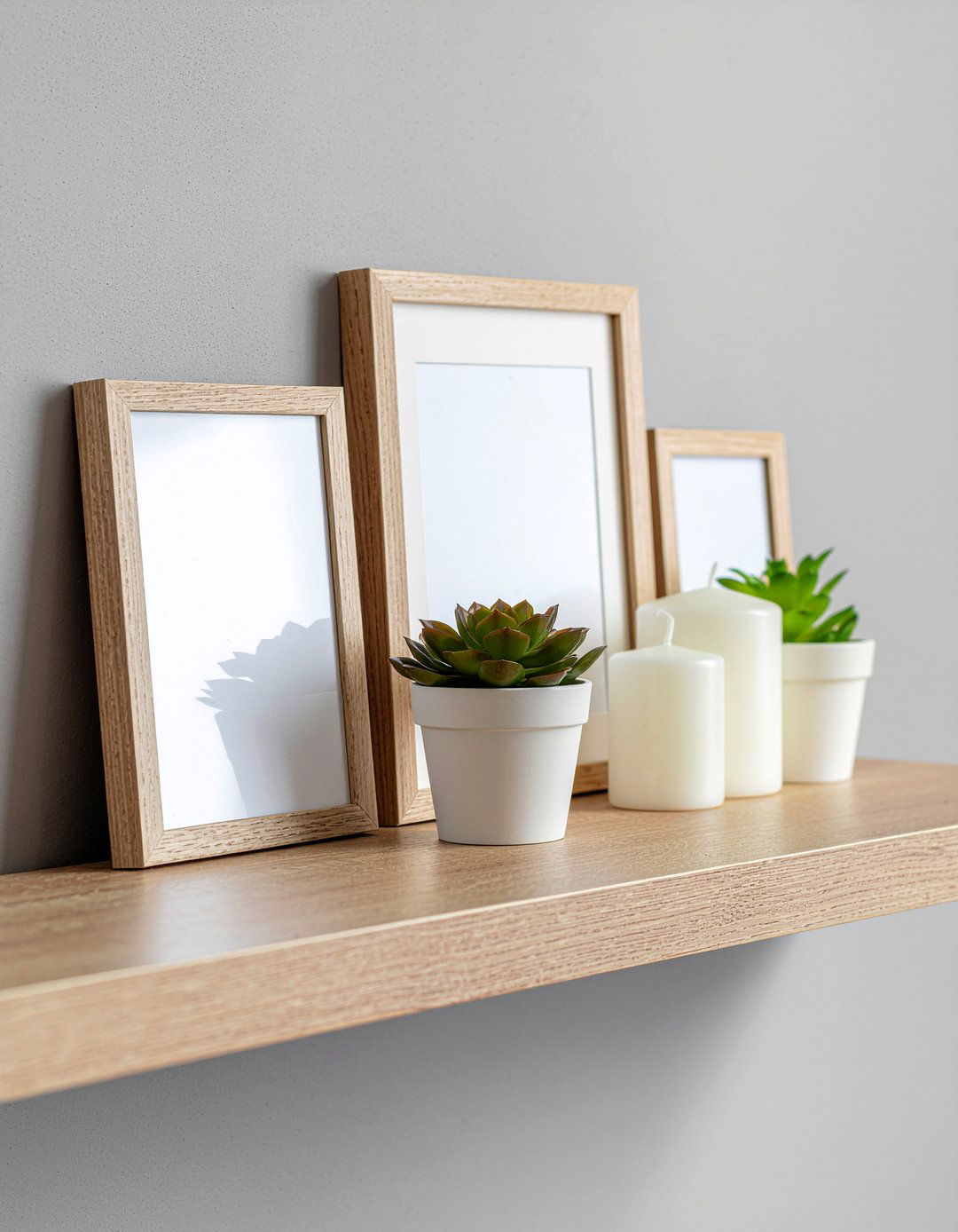 Picture ledge shelf - 30 living room photo displays
