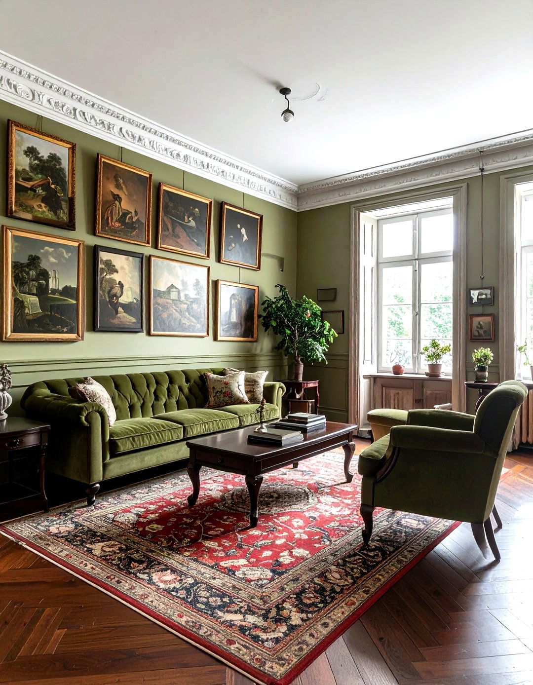 Picture rail - 30 living room molding ideas