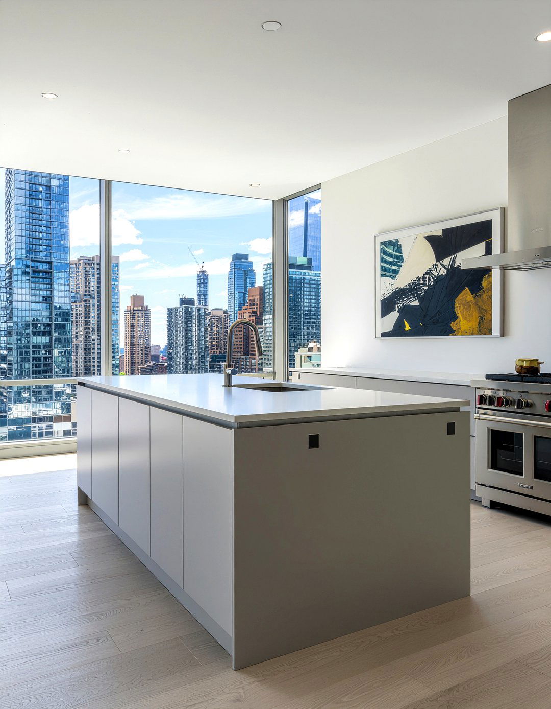 Pill shaped island - 30 curved kitchen island ideas