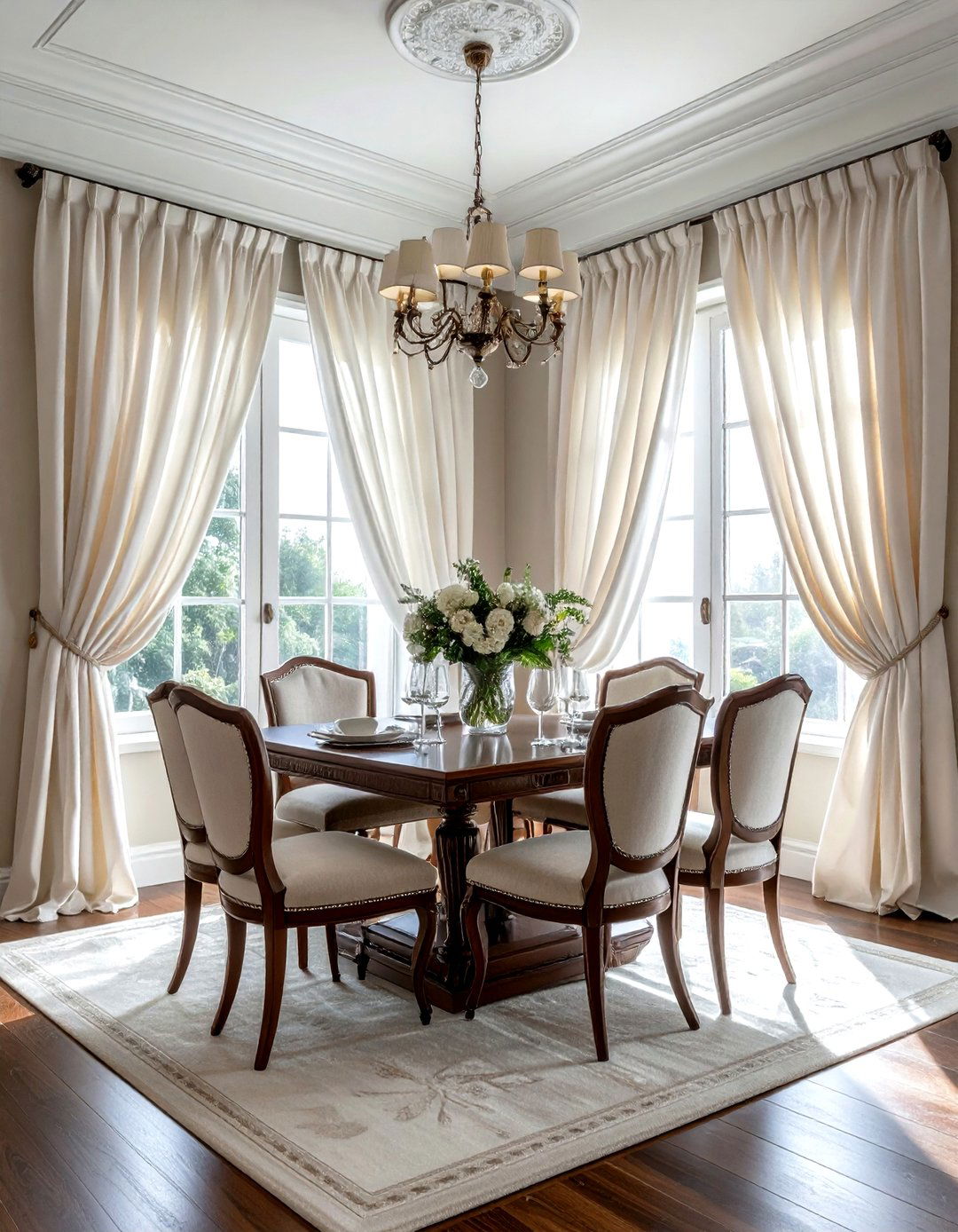 Pinch Pleat Linen Curtains Dining Room - 30 linen curtain dining room ideas