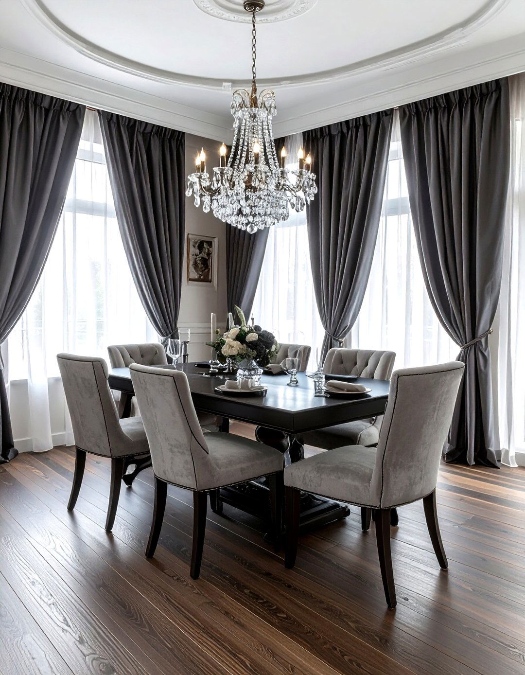 Pinch pleat dining room drapes - 30 drape ideas