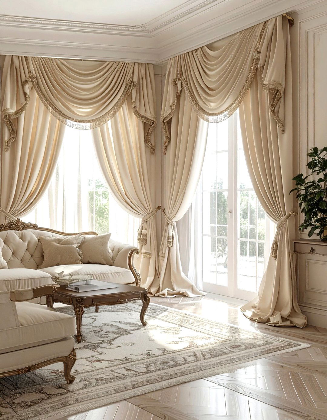 Pinch pleat drapes - 30 living room window treatments