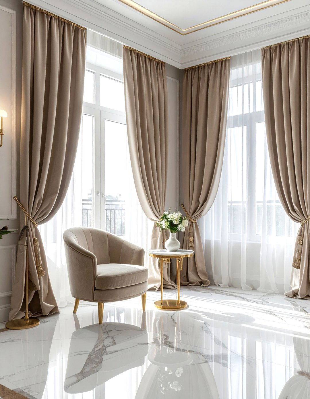 Pinch pleat linen curtains - 30 linen curtain ideas