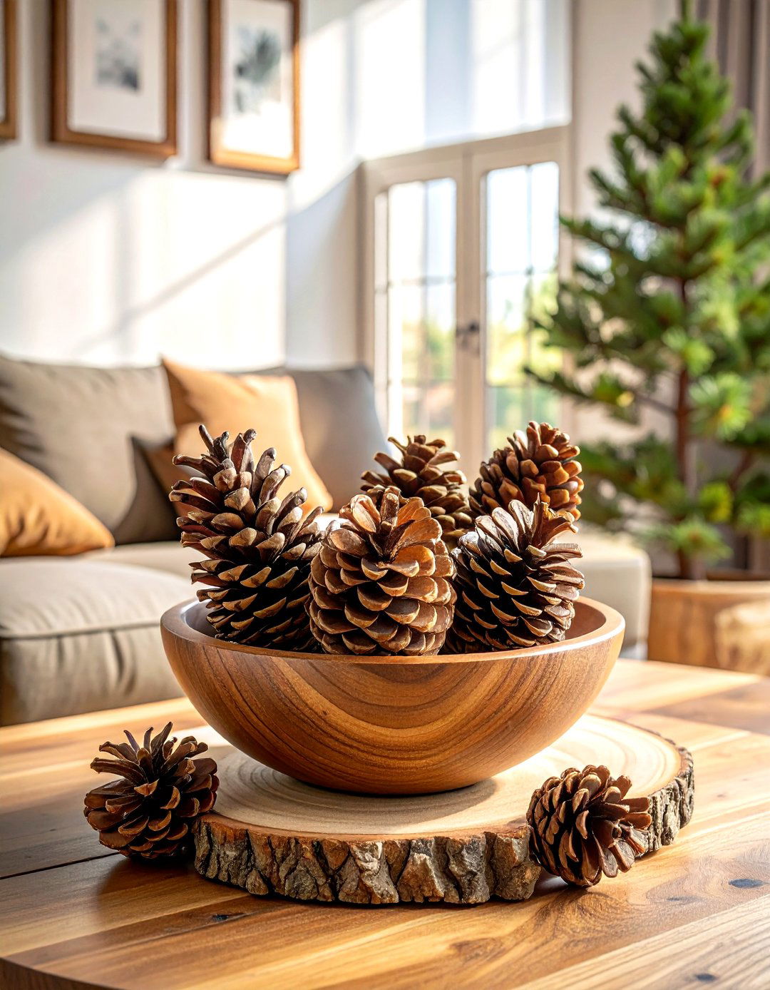 Pine Cone Decorative Accents - 30 lodge decor ideas