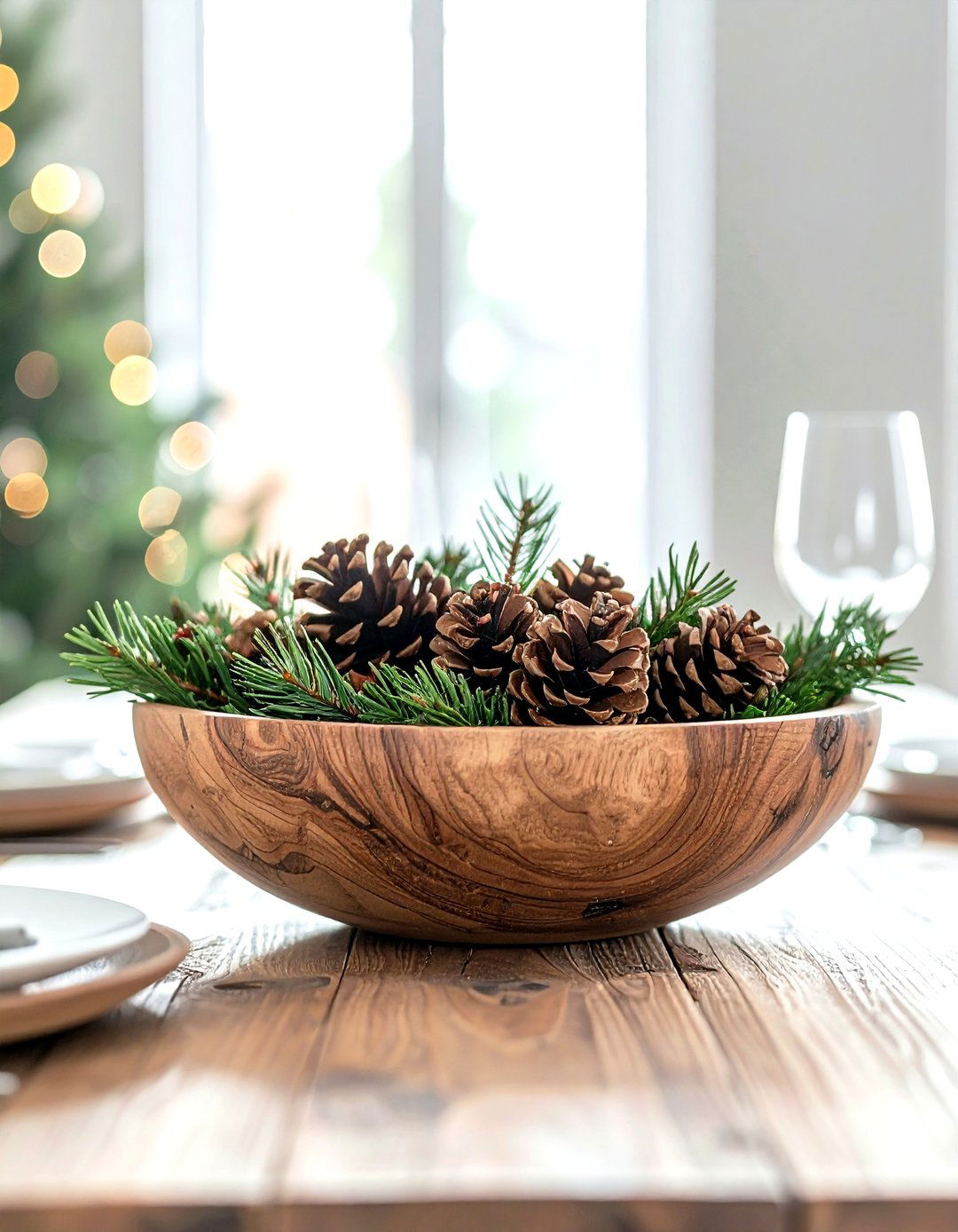 Pine Cone Table Centerpiece - 30 cabin decor ideas