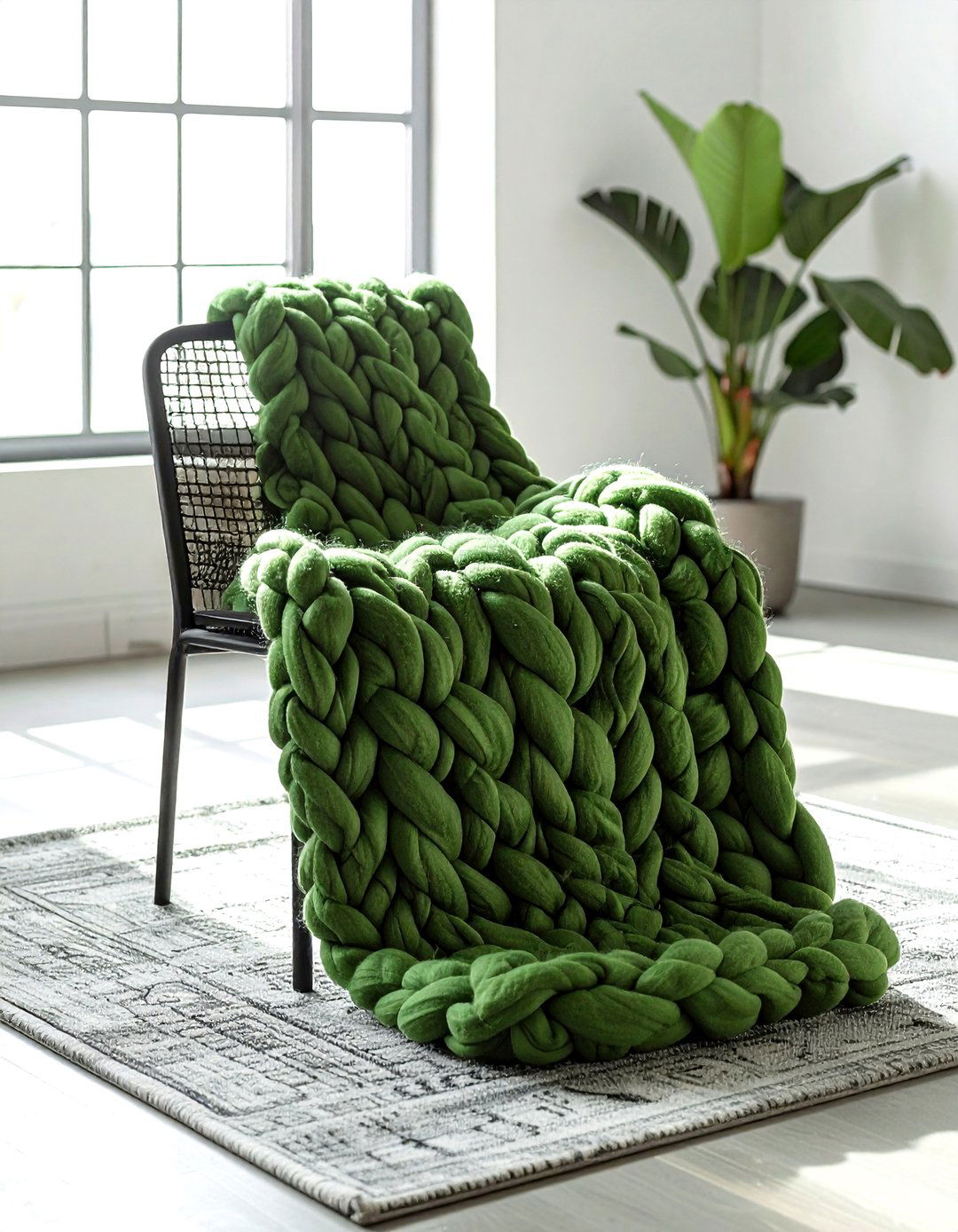 Pine Green Throw Blanket - 30 industrial green living room ideas