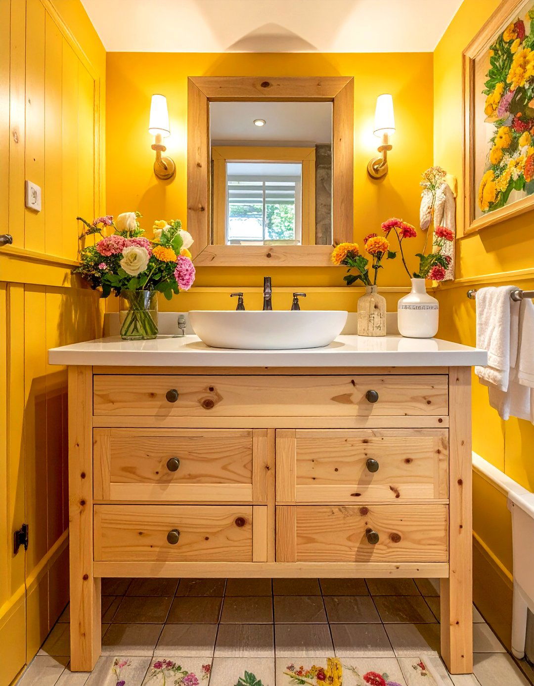 Pine Wood Vanity - 30 wood vanity bathroom ideas