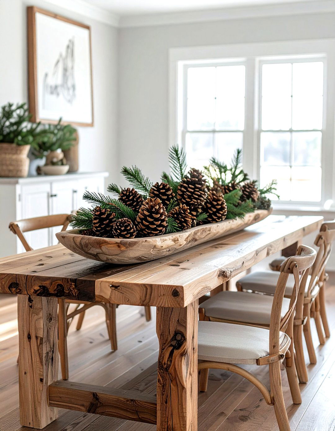 Pine cone centerpiece - 30 forest decor ideas