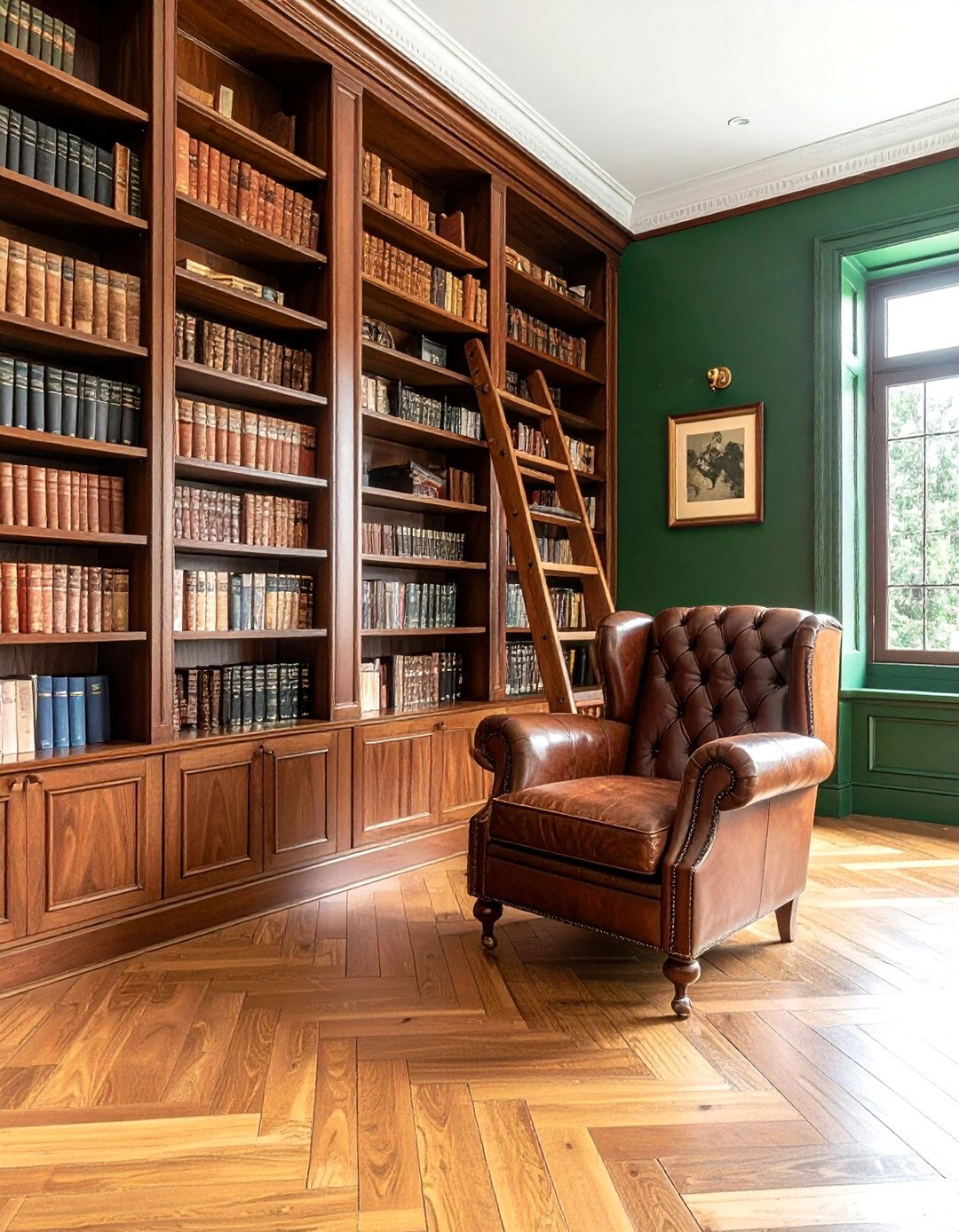 Pine green library - 30 green paint color ideas
